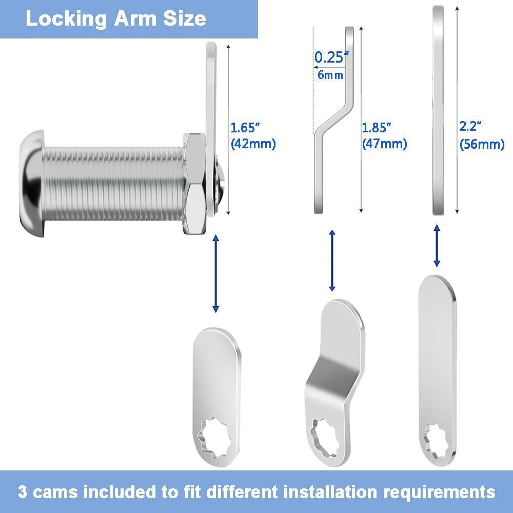 Cerraduras de Gabinete PawGlow P1840-2P Cromadas 38mm 2Pcs
