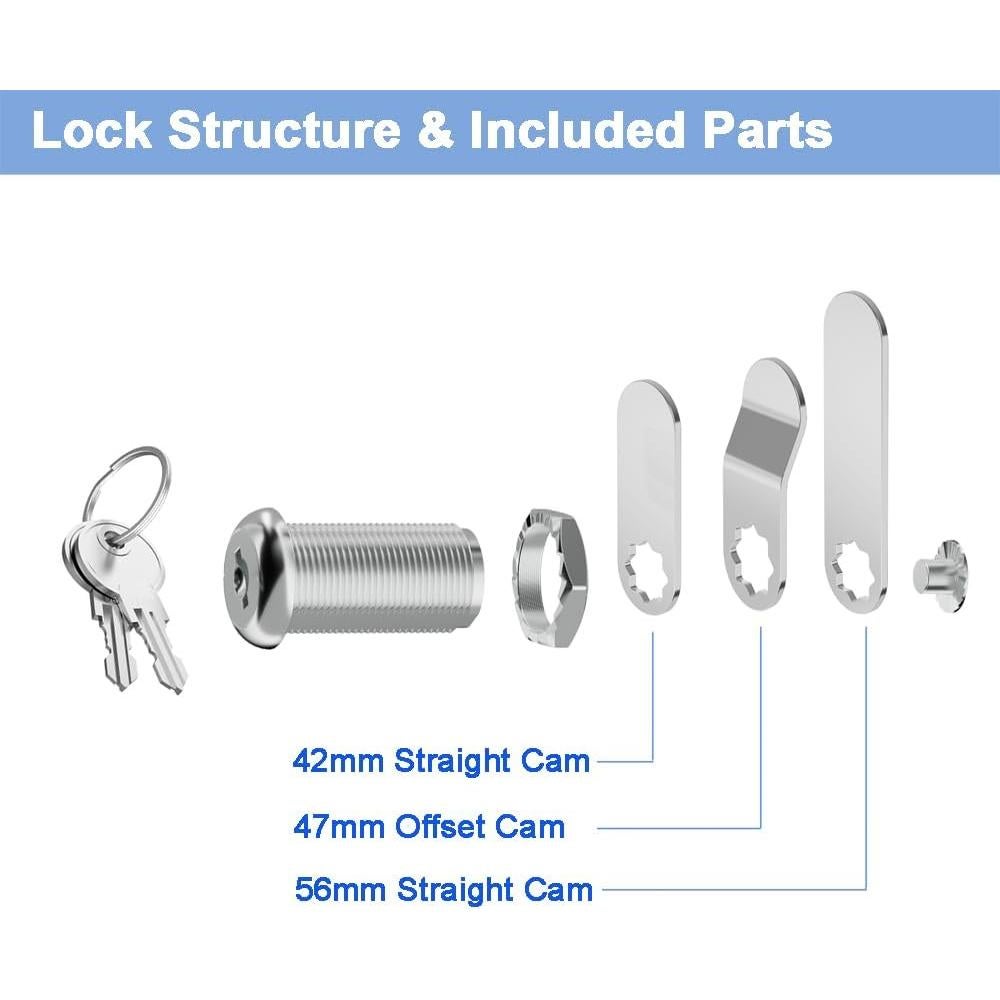 Cerraduras de Gabinete PawGlow P1840-2P Cromadas 38mm 2Pcs