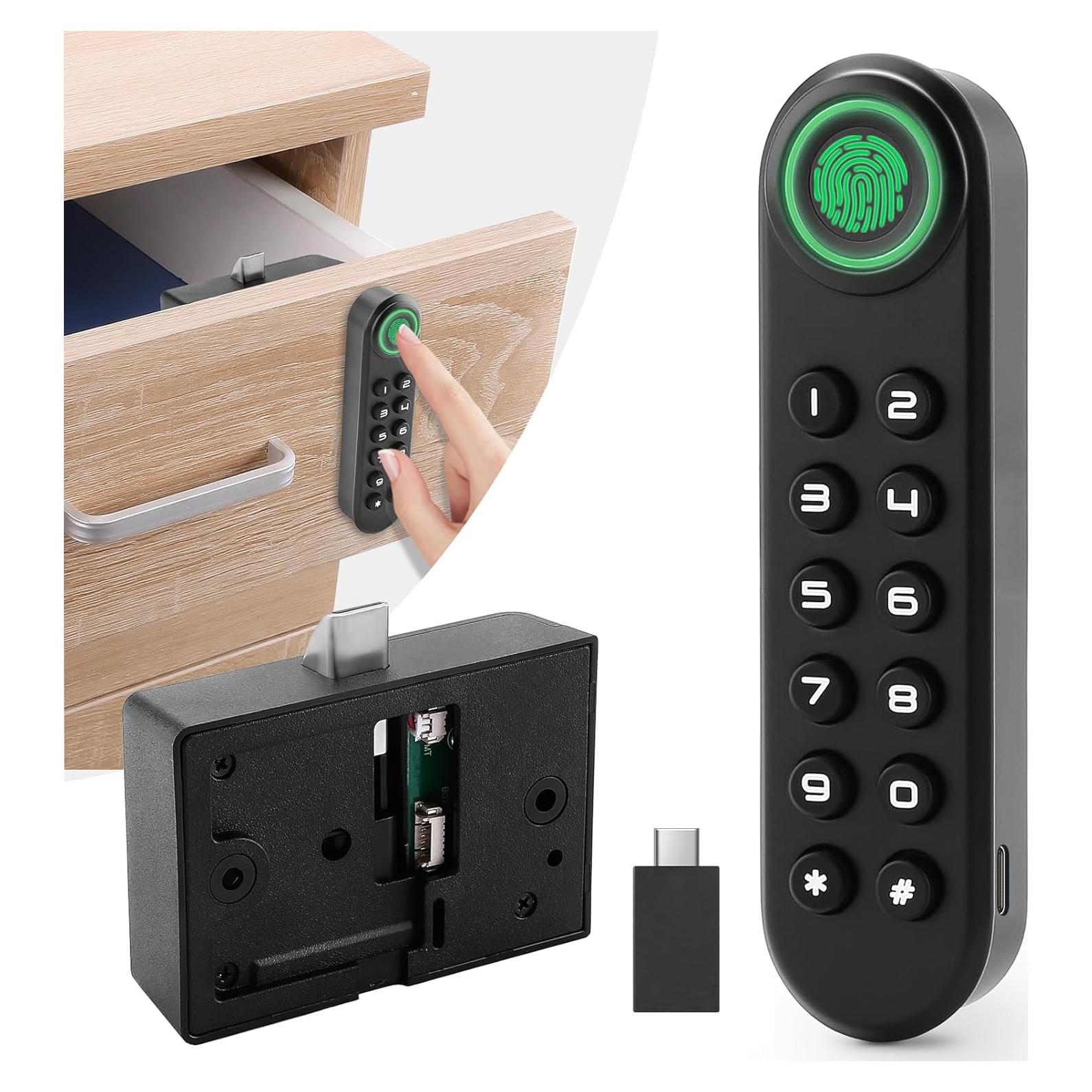 Cerradura de Gabinete MYPIN con Huella Dactilar y USB