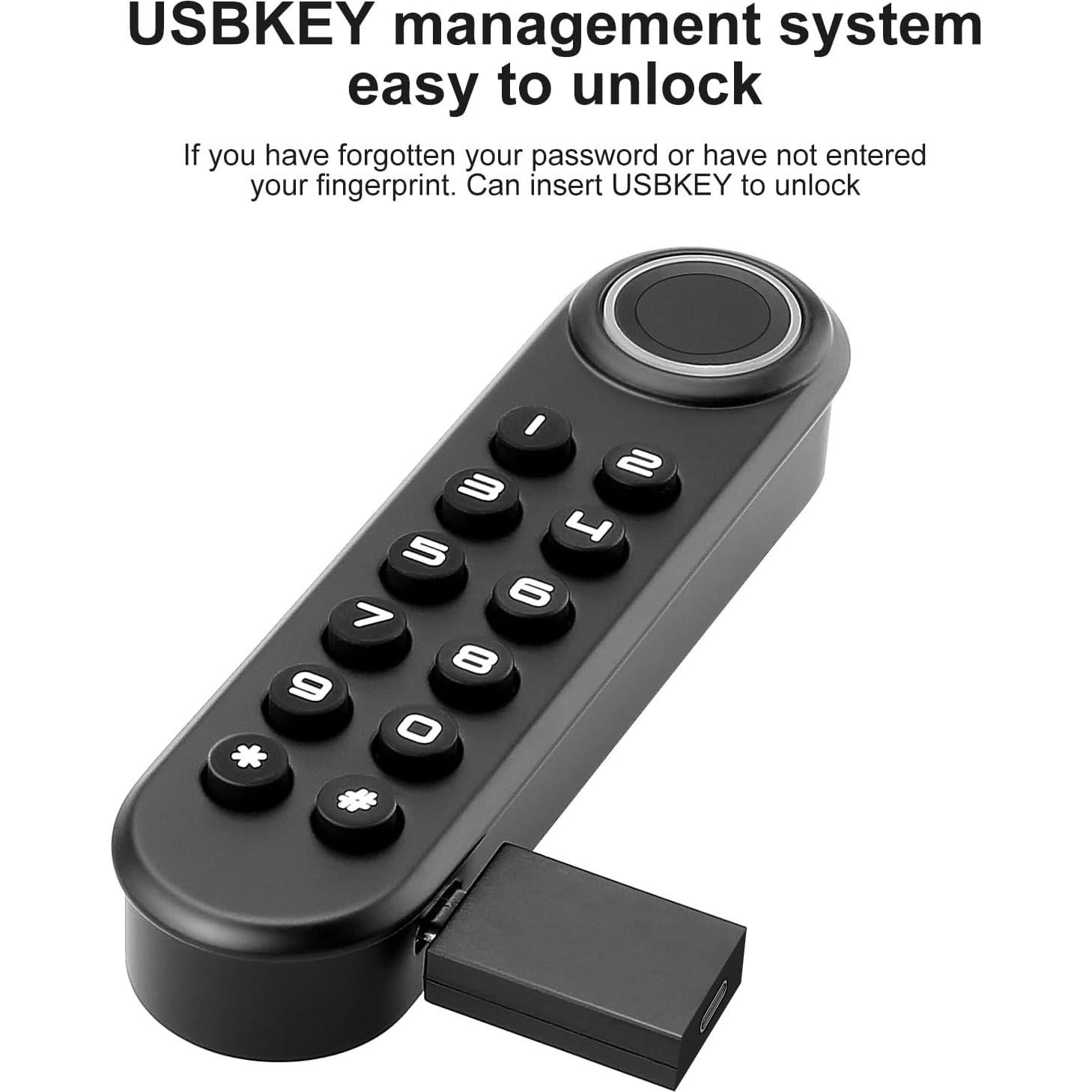 Cerradura de Gabinete MYPIN con Huella Dactilar y USB