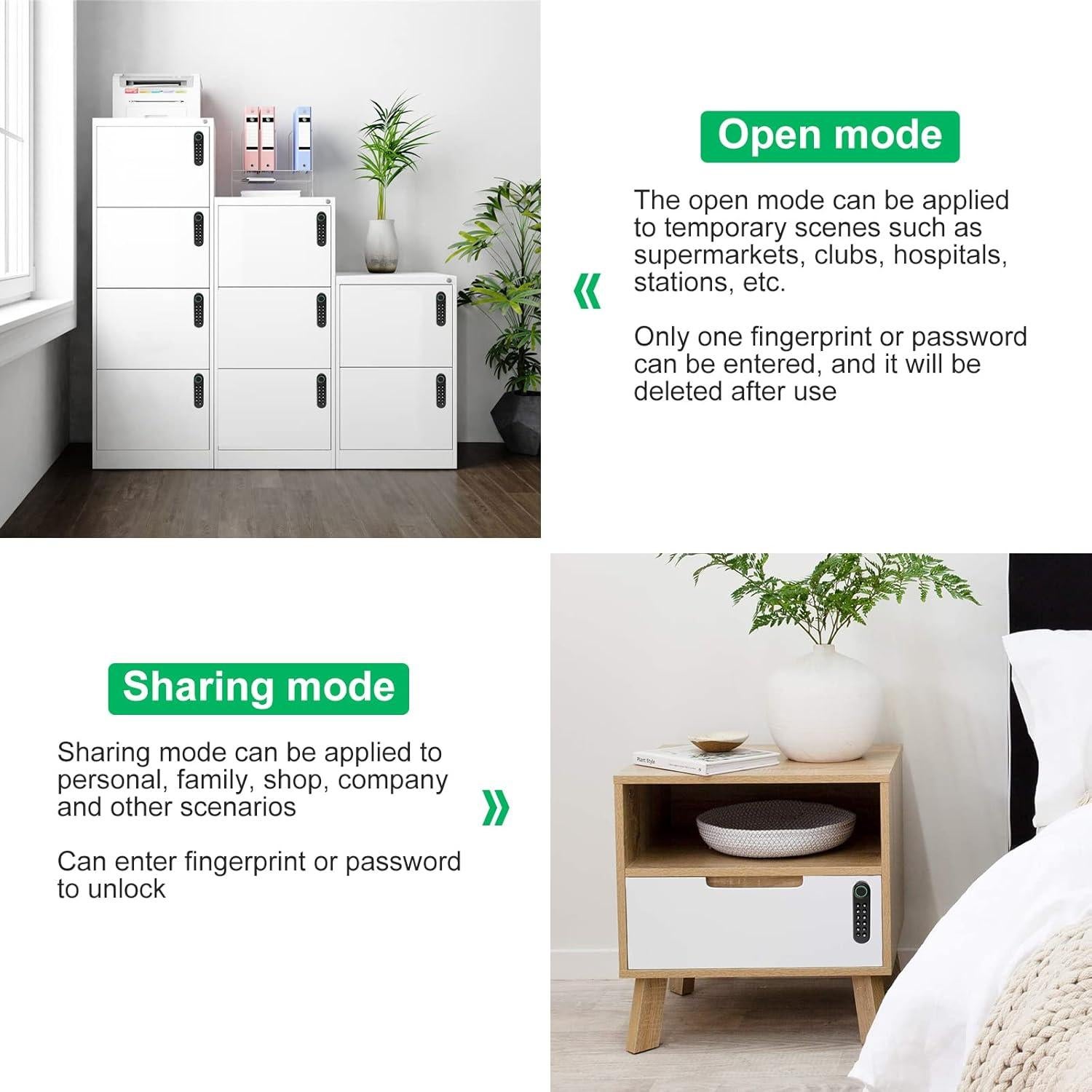 Cerradura de Gabinete MYPIN con Huella Dactilar y USB