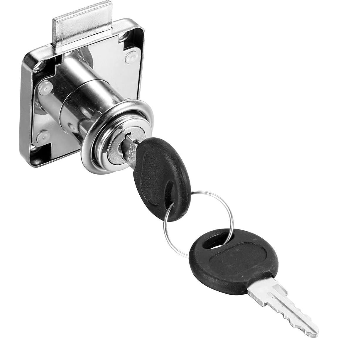 4 Cerraduras de Cajón Kitmose con Llave Igual 20mm Acabado Cromado