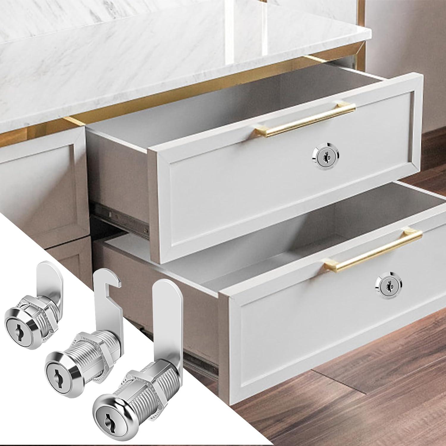 Cerradura de Gabinete Cylinnda con Llave Igual - 2 Paquetes 40mm