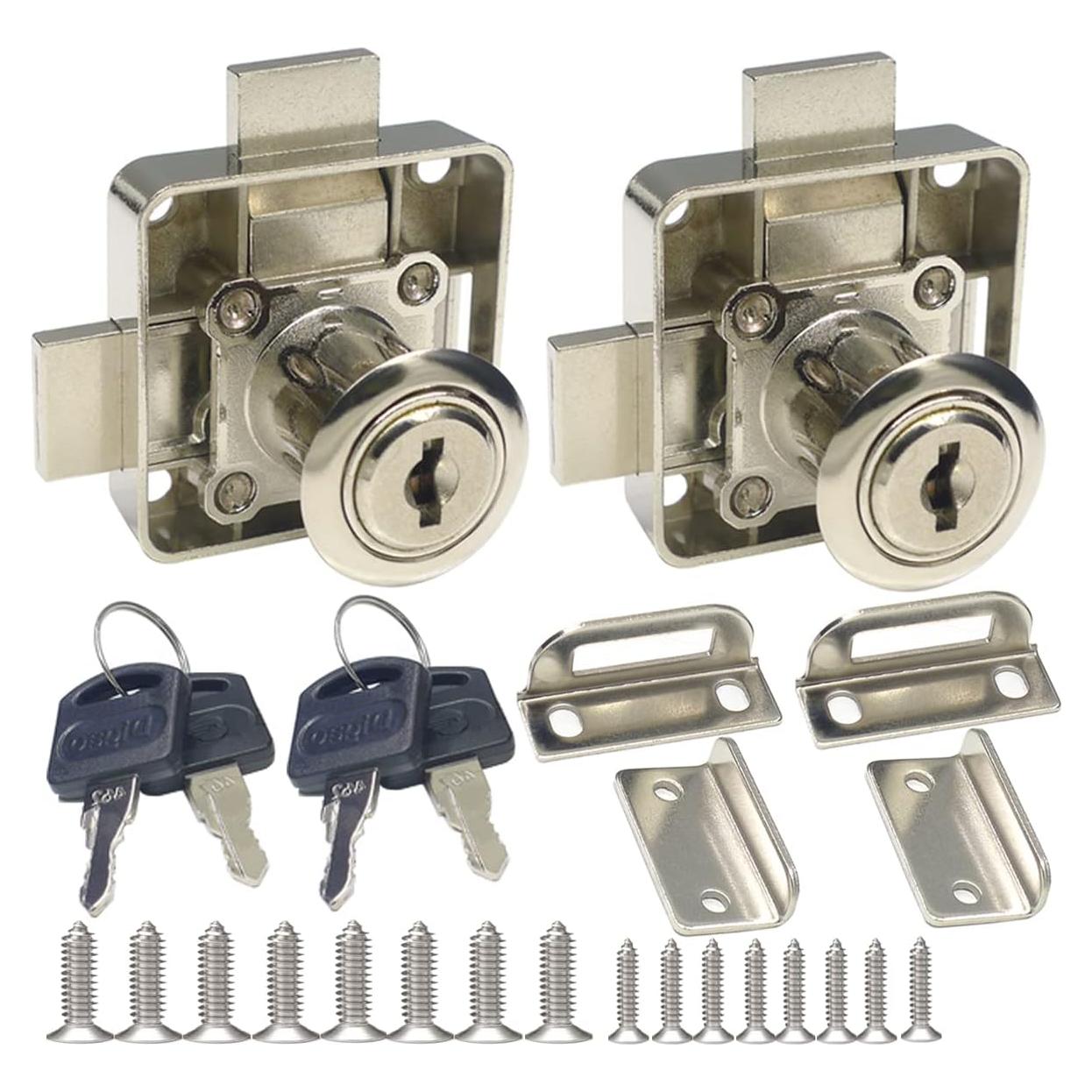 Cerradura de Doble Puerta Dczonihup con Llave Universal 2 Pcs