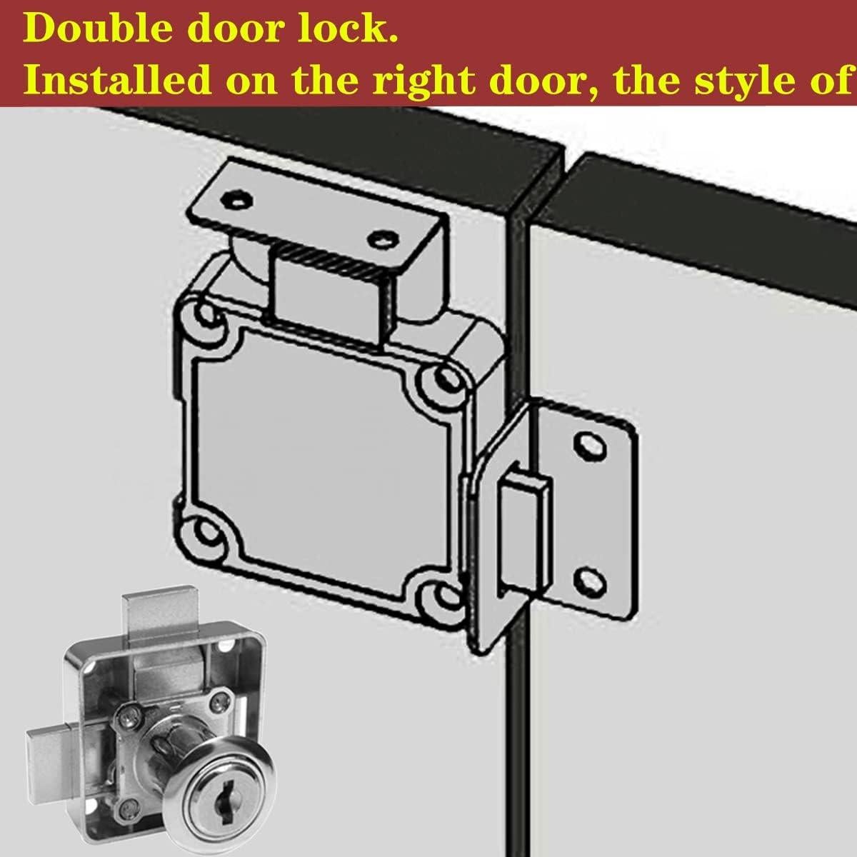 Cerradura de Doble Puerta Dczonihup con Llave Universal 2 Pcs