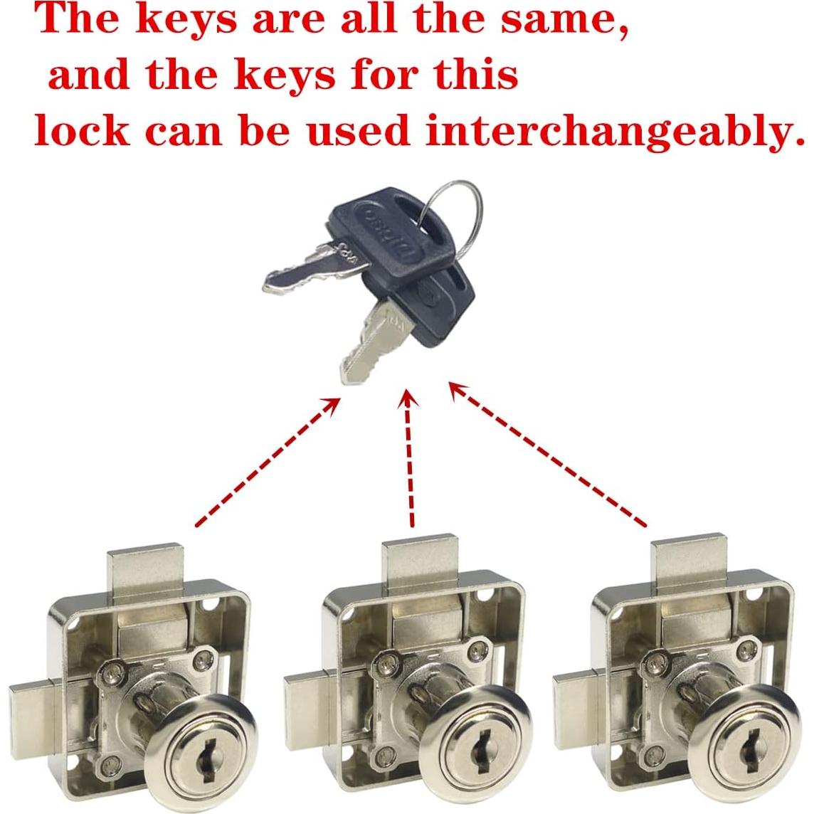 Cerradura de Doble Puerta Dczonihup con Llave Universal 2 Pcs
