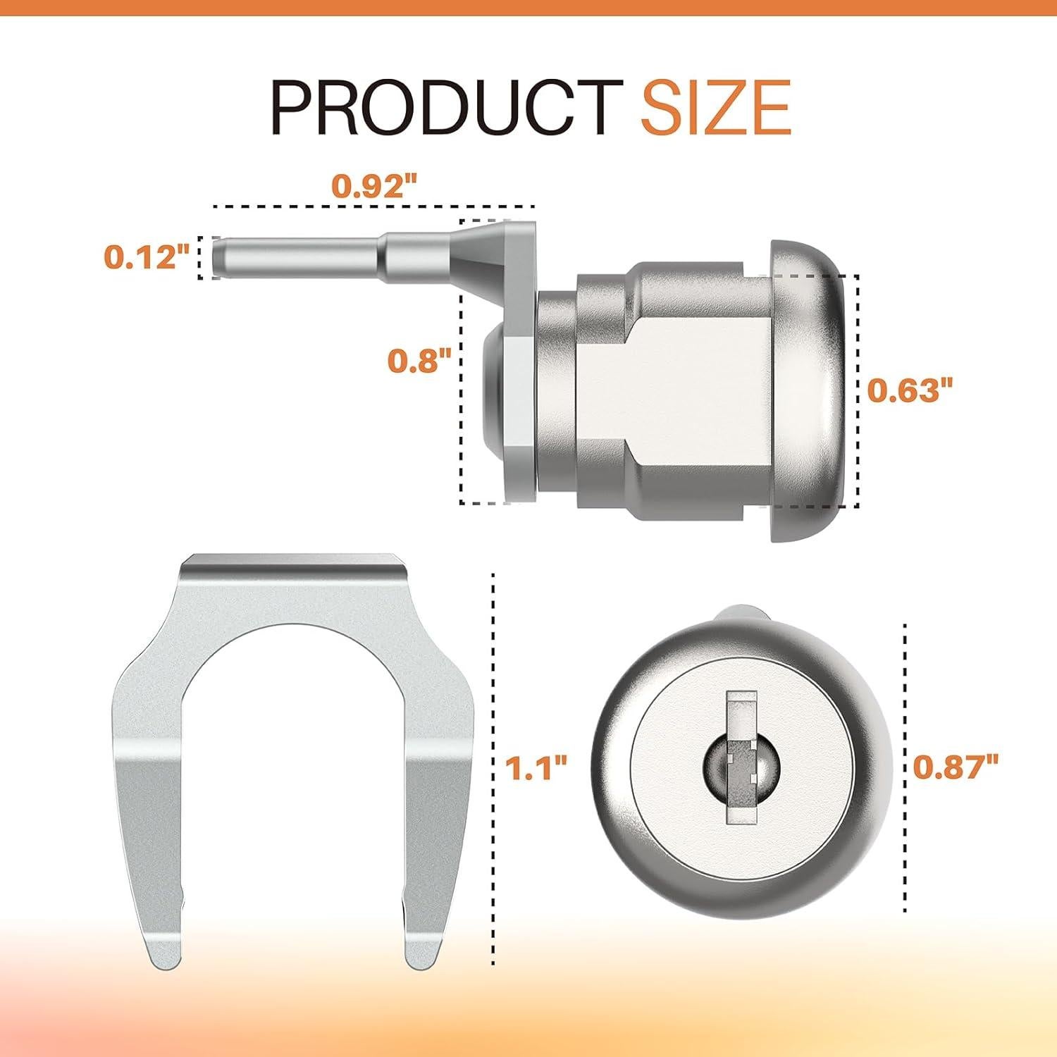 Cerradura de Reemplazo para Archivador Xinxinlin - 2 Llaves, Anticorrosión