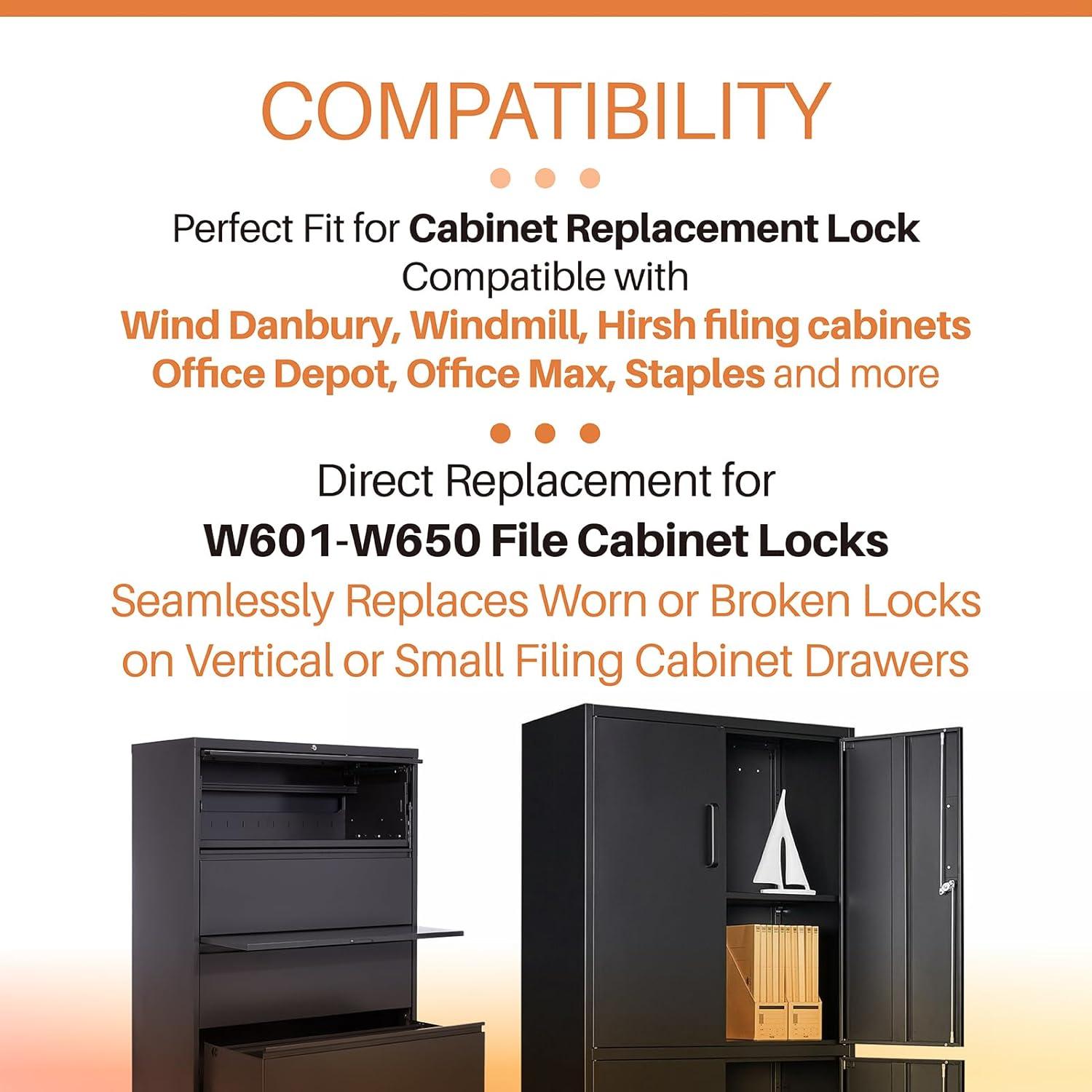 Cerradura de Reemplazo para Archivador Xinxinlin - 2 Llaves, Anticorrosión