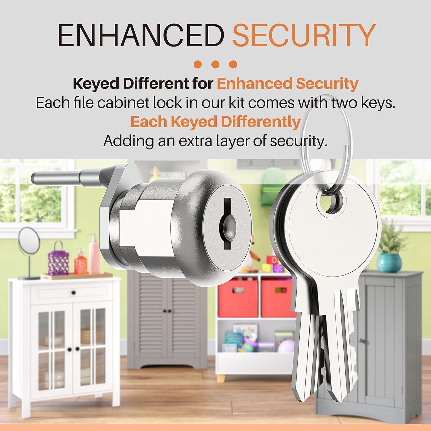 Cerradura de Reemplazo para Archivador Xinxinlin - 2 Llaves, Anticorrosión