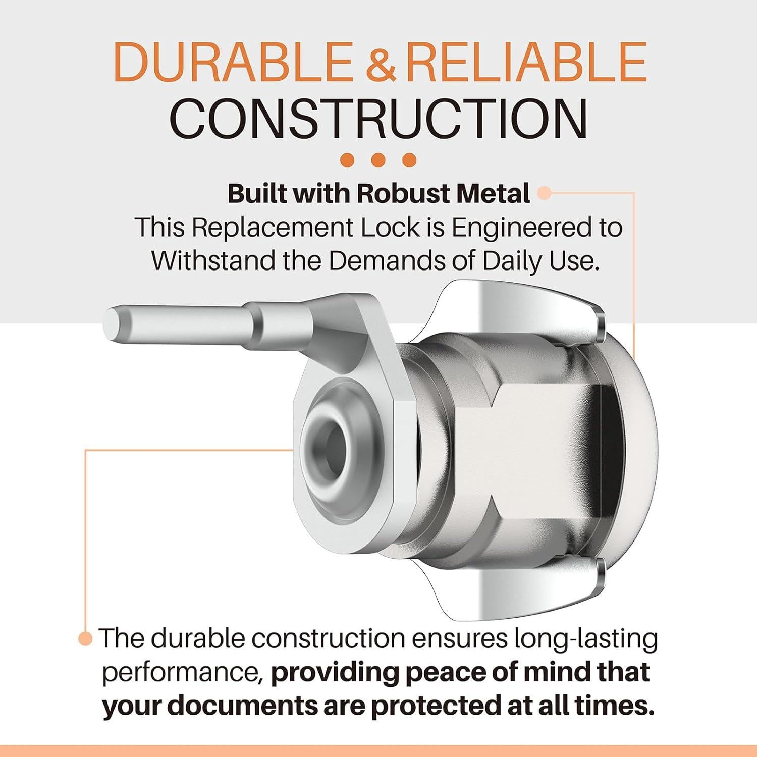 Cerradura de Reemplazo para Archivador Xinxinlin - 2 Llaves, Anticorrosión