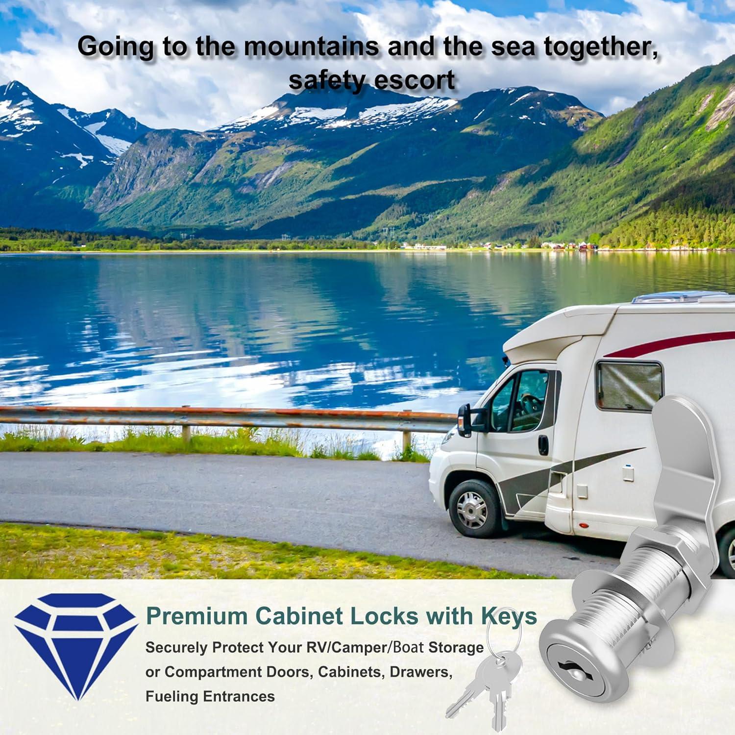 Cerraduras de Gabinete Yqwwda 1-1/2" con Llave - 3 Pcs