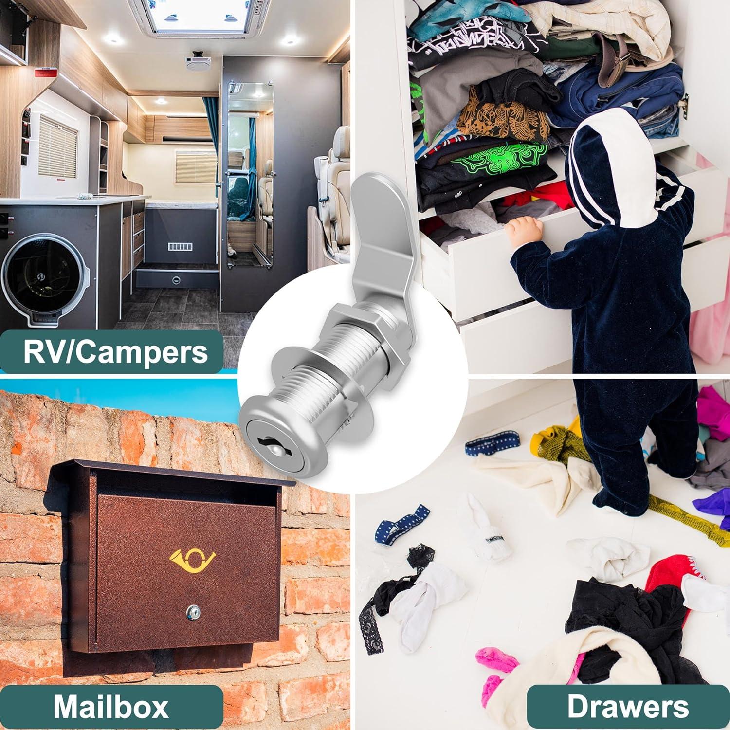 Cerraduras de Gabinete Yqwwda 1-1/2" con Llave - 3 Pcs