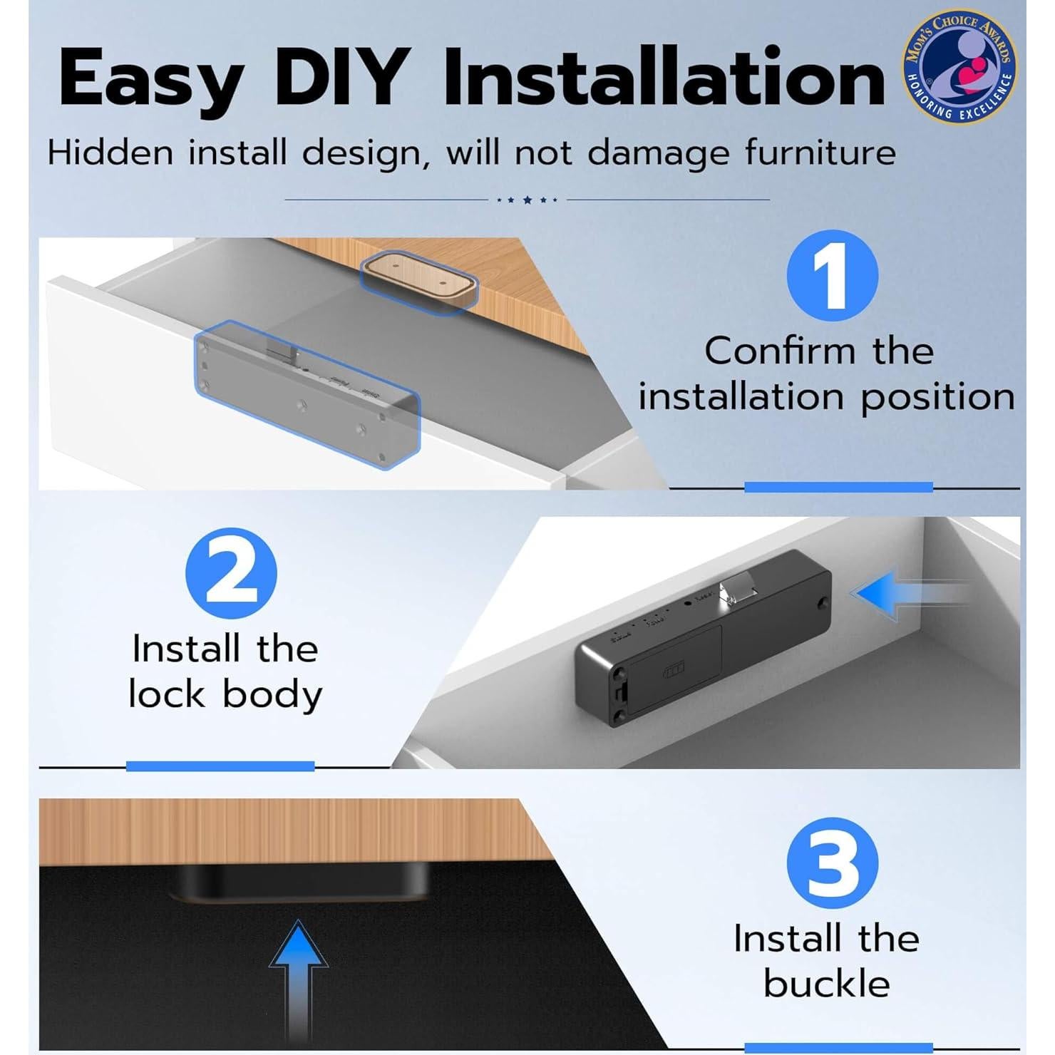 Cerradura Inteligente Bluetooth RFID Anweller HJ-F5BC - Negro