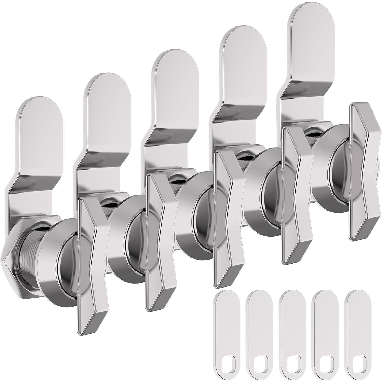 Cerradura de Leva Offset BEBOBLY 5 Piezas Sin Llave 100% Metálica