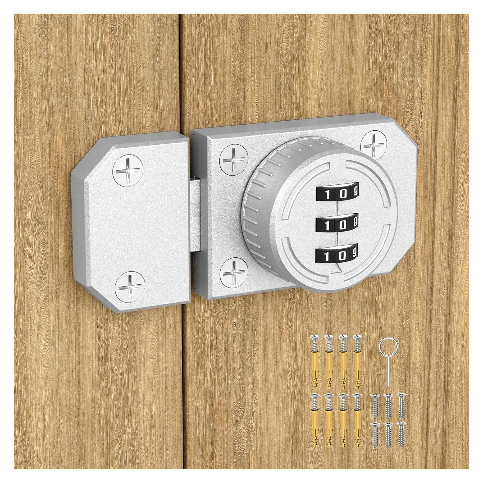 Cerradura de Gabinete YogePote 3 Dígitos Mecánica Plata