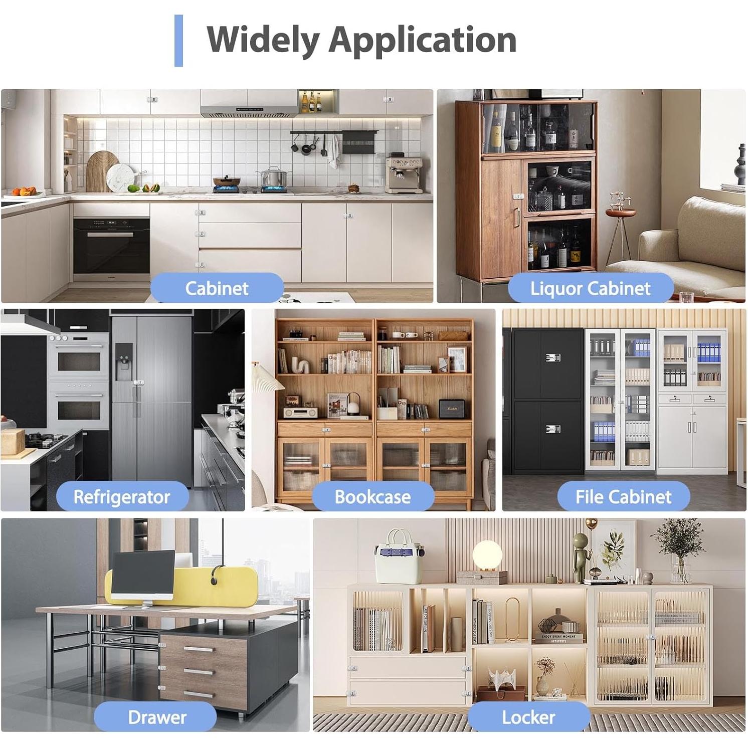 Cerradura de Gabinete YogePote 3 Dígitos Mecánica Plata