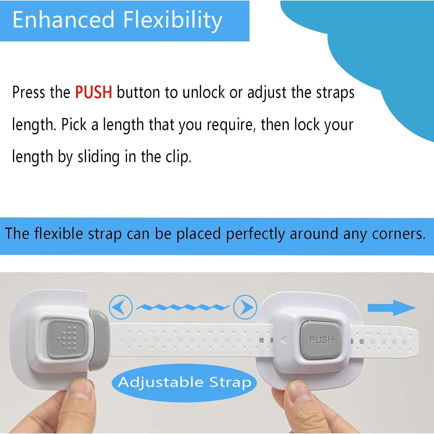 Anclajes de Muebles Antivuelco YEYA 4P Sin Taladro Ajustables