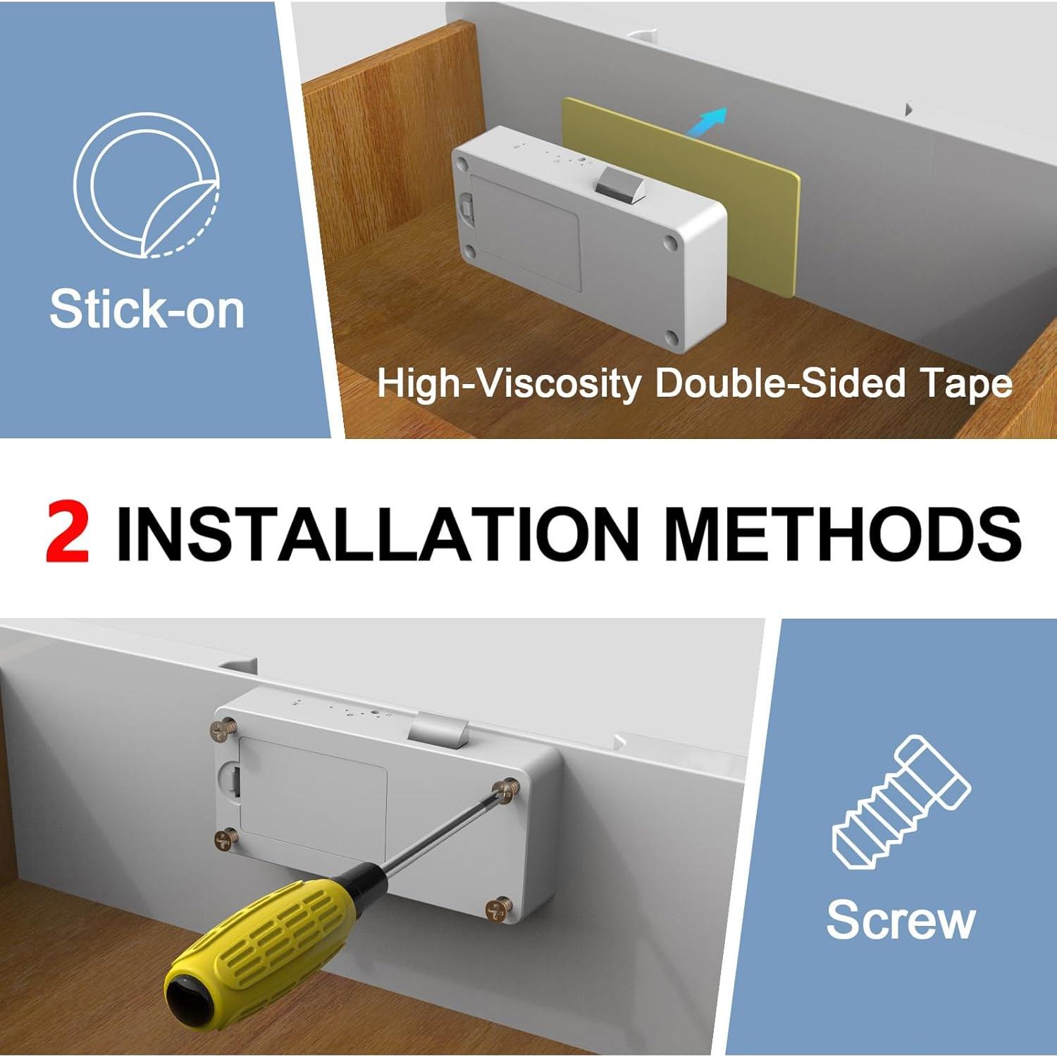 Cerradura de Cajón eLinkSmart RFID NFC Blanca Sin Perforar