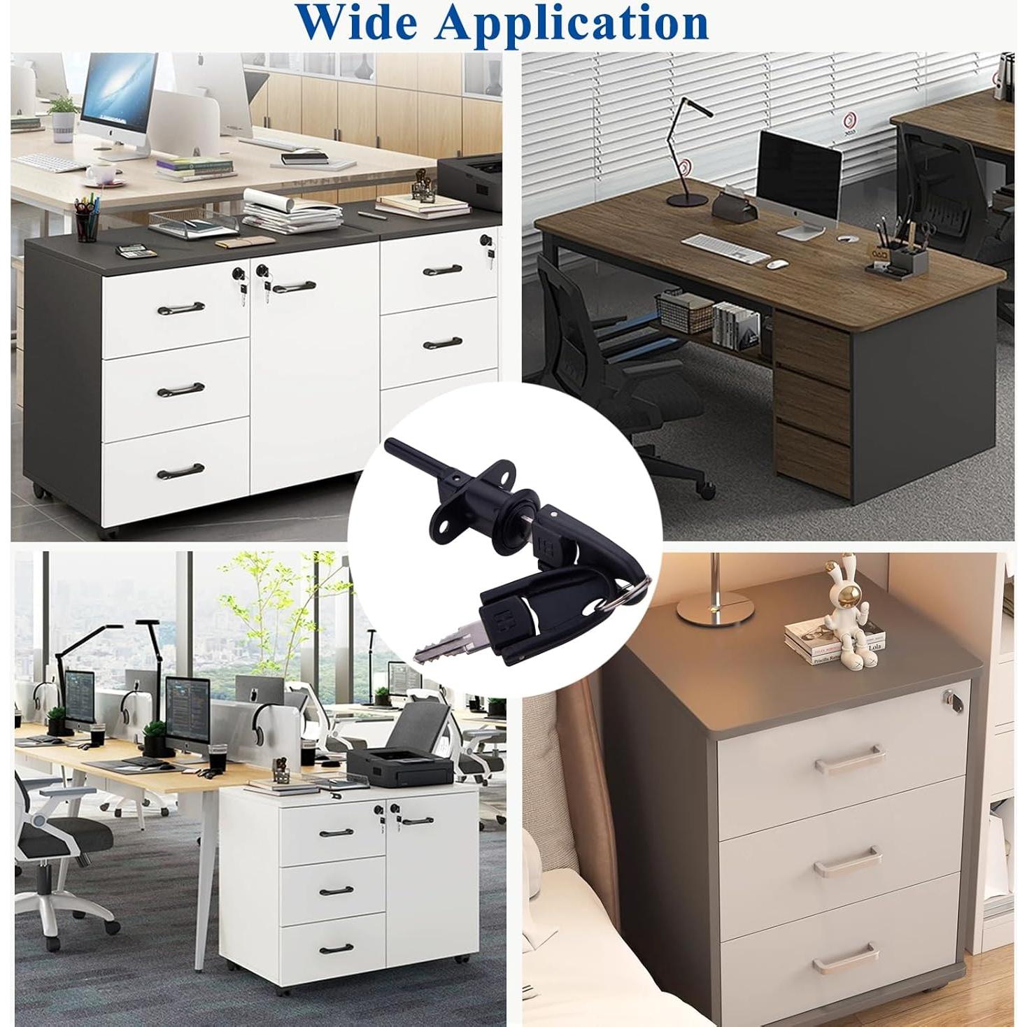 Cerradura de Cajón XIEHE 288 con Llaves 16mm Negra