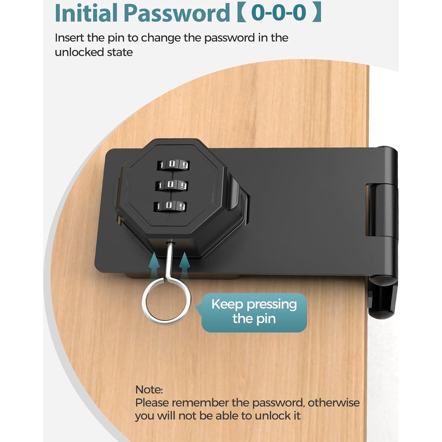 Cerradura de Combinación MeBantoo FY-Code 005 Negra 90°