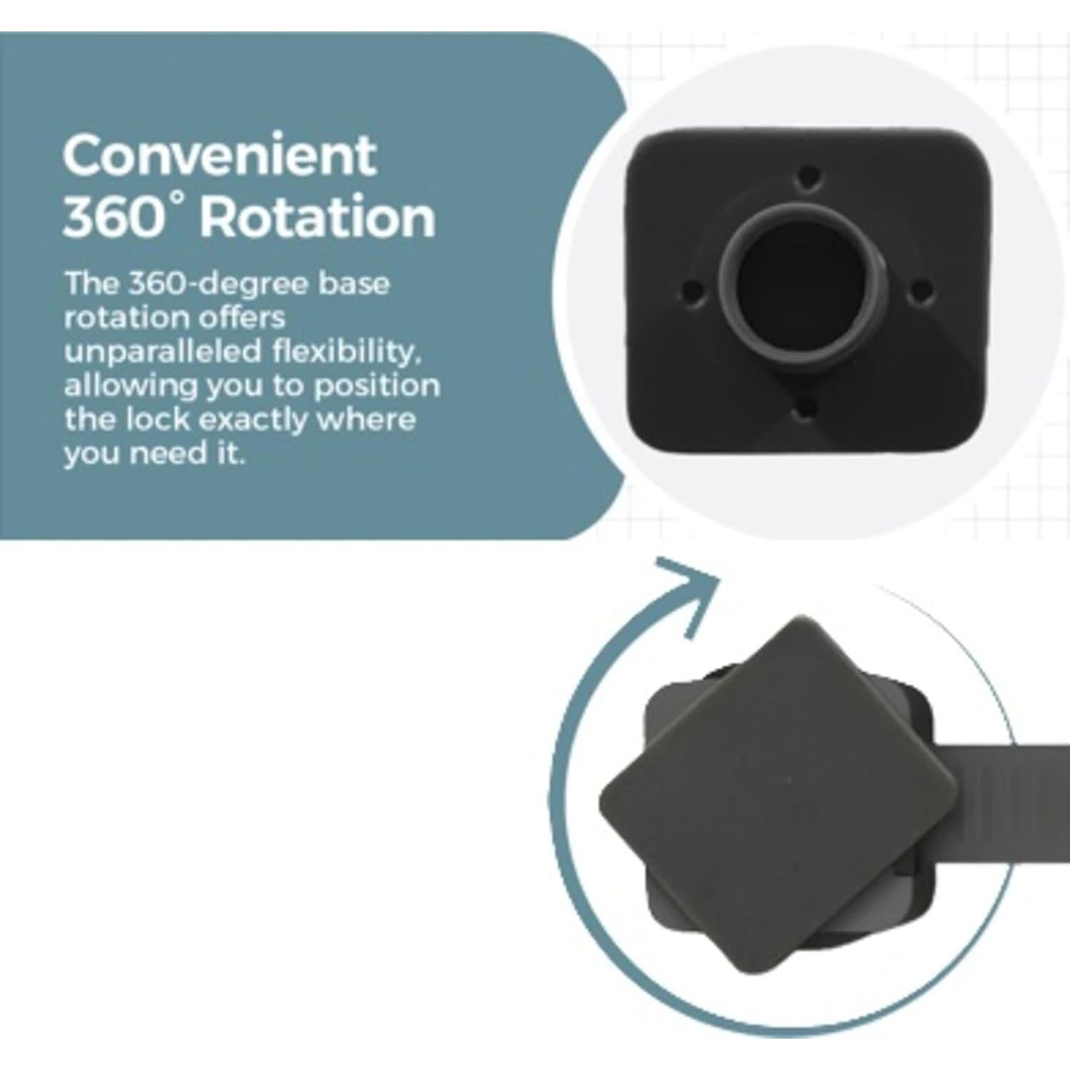 Cerraduras de Seguridad para Gabinetes Bebés 6 Pzas Negro