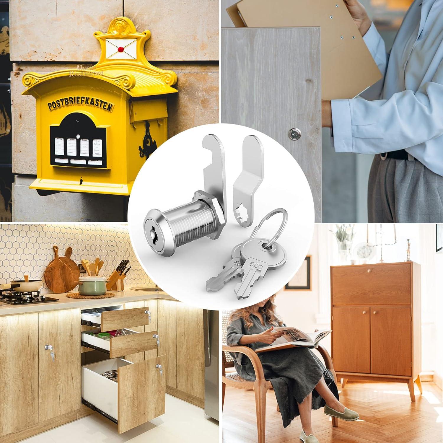 Cerraduras de Gabinete Jayseon 3 Piezas con Llaves 2.86 cm