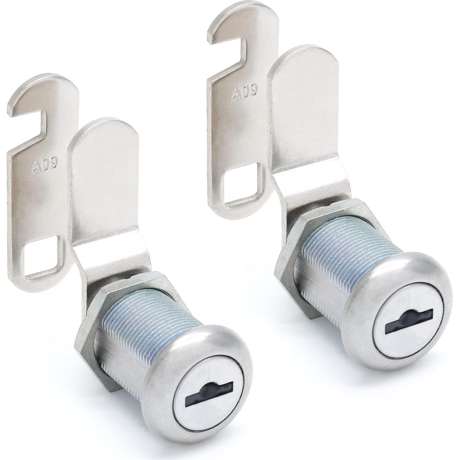 Cerradura de Cajón Qjaiune 2 Paquete Cilindro 22mm Niquelado