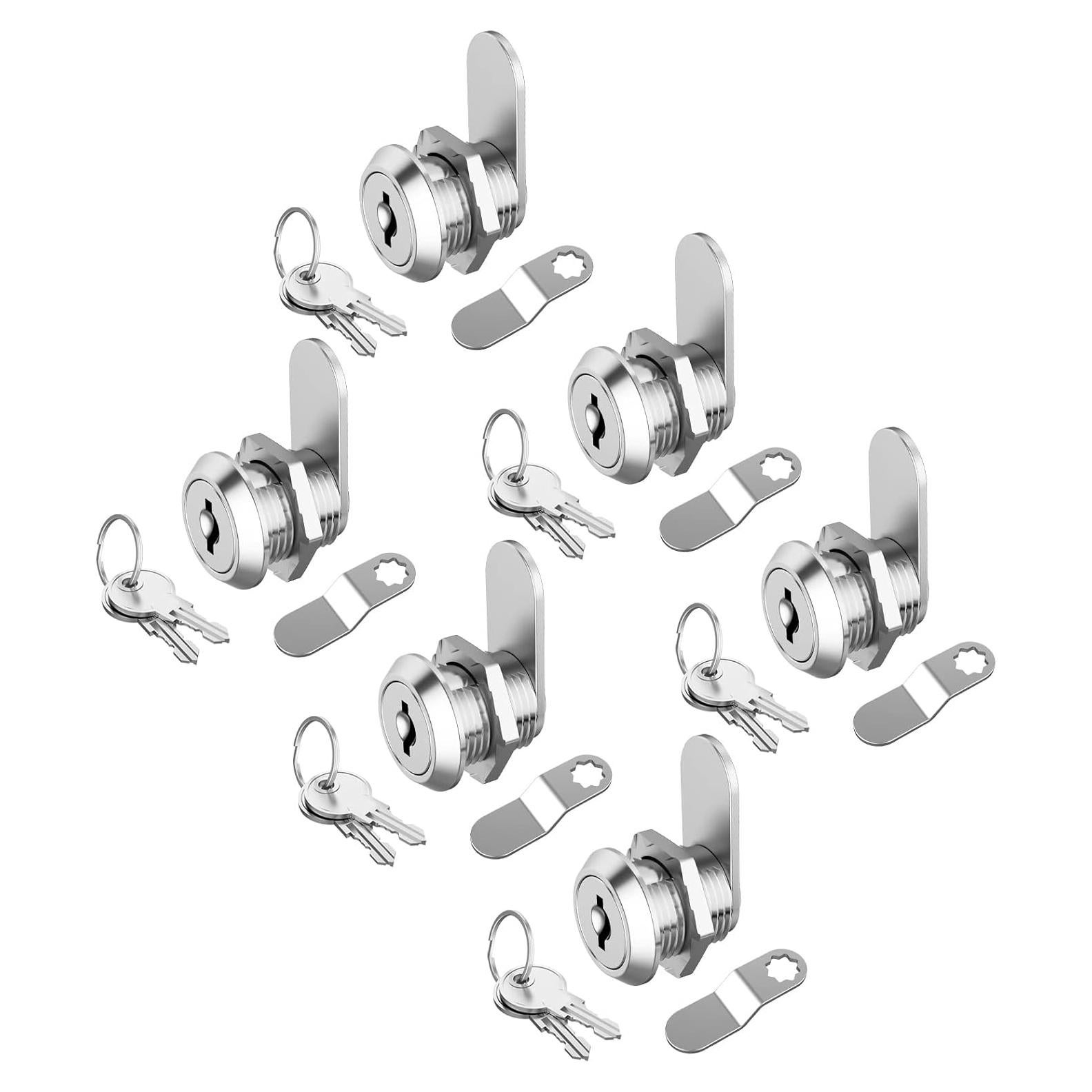 Cerraduras de Gabinete Jayseon 5/8" Paquete de 6 con Llave