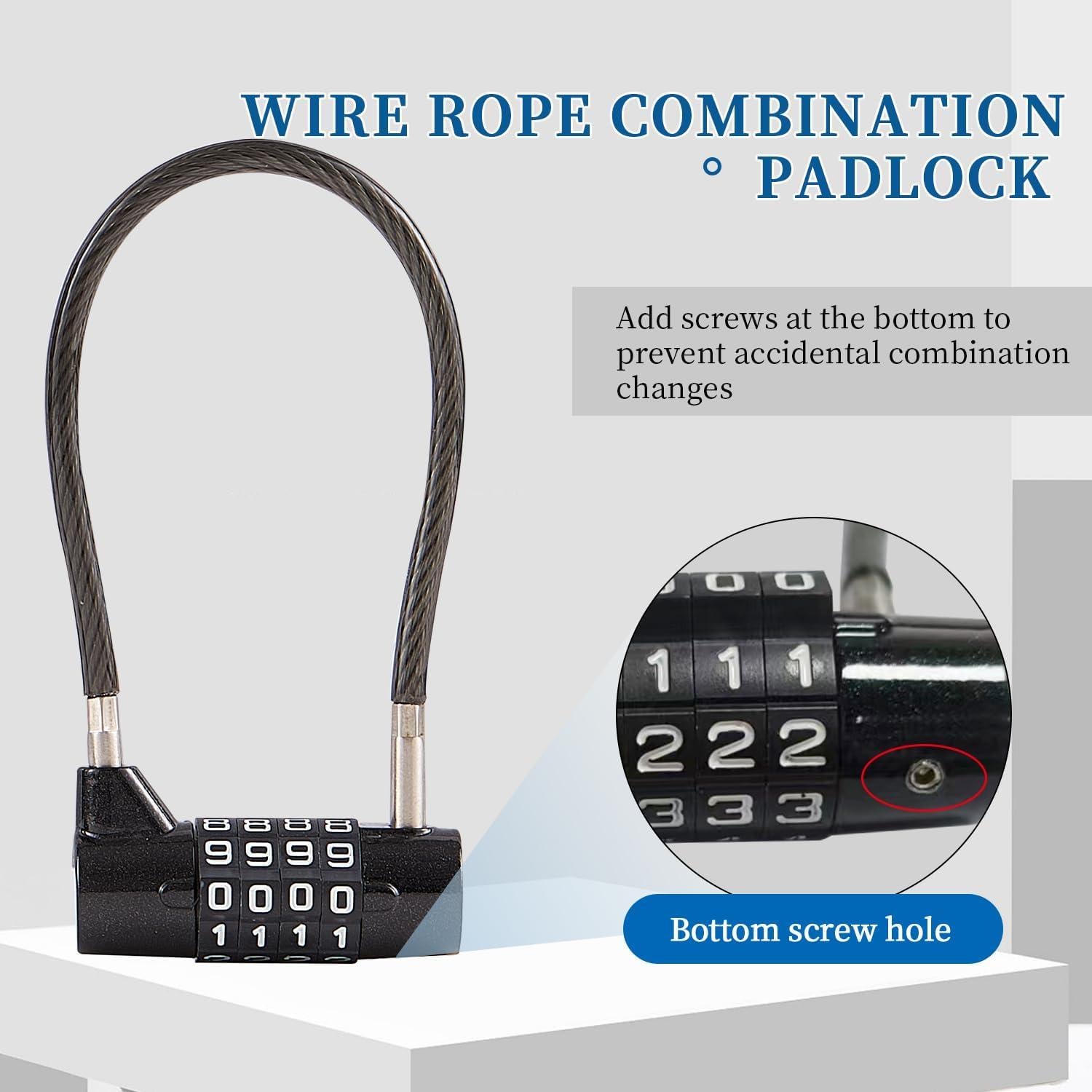 Candado de Combinación EASTDEER con Cable de 17.78 cm