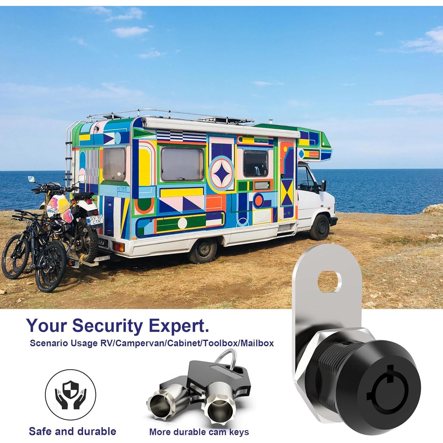 Cerraduras de Almacenamiento para RV Jayseon 5/8" con Llaves