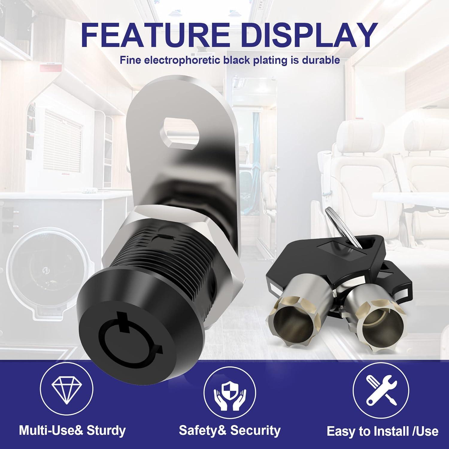 Cerraduras de Almacenamiento para RV Jayseon 5/8" con Llaves