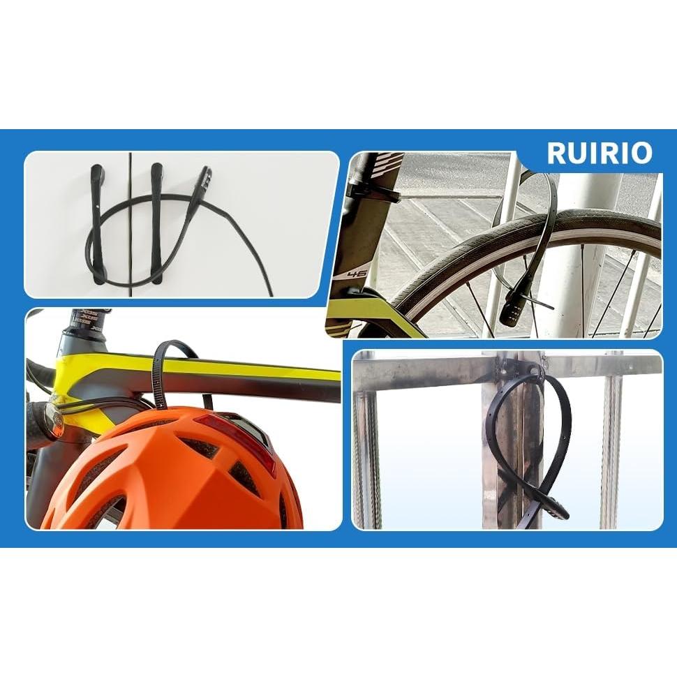 Candado de combinación ajustable RUIRIO 20" negro 2 paquetes