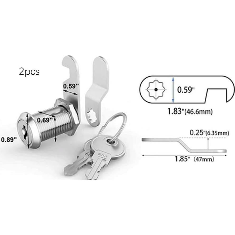 Cerraduras de Cámara Lhazemu para Gabinete con Llave Igualada - 2 Pcs