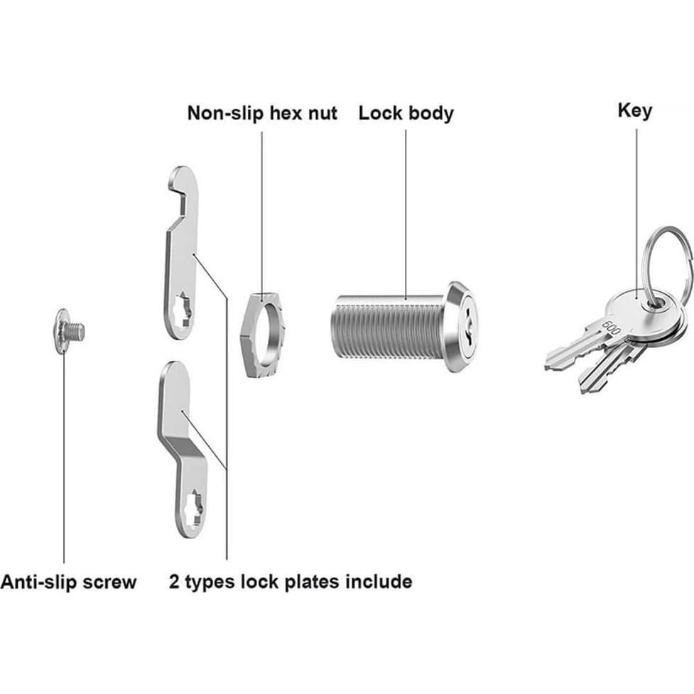 Cerraduras de Cámara Lhazemu para Gabinete con Llave Igualada - 2 Pcs