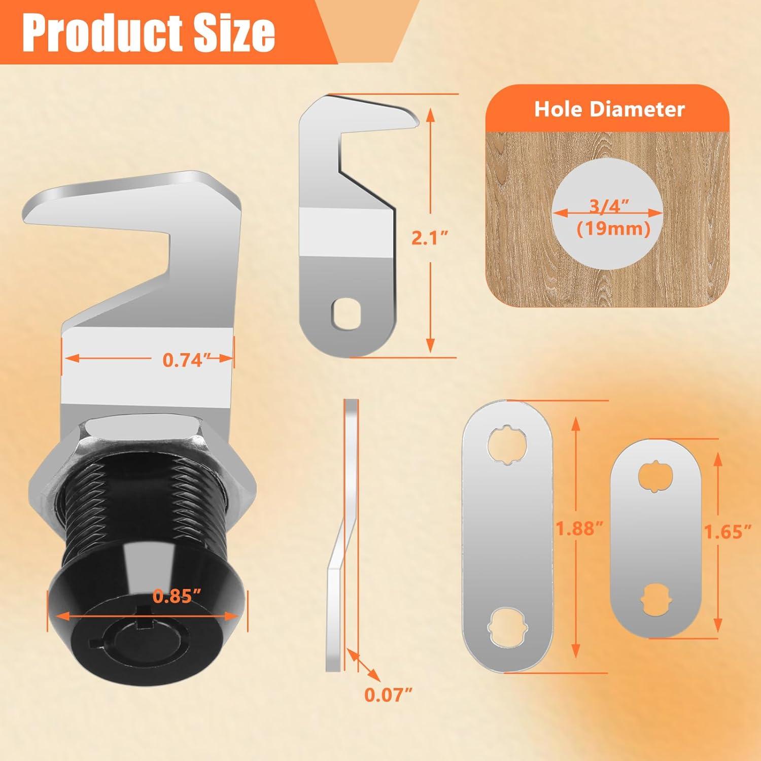 Cerraduras de Caja de Herramientas KOVOSCH - 2 Piezas, Zinc