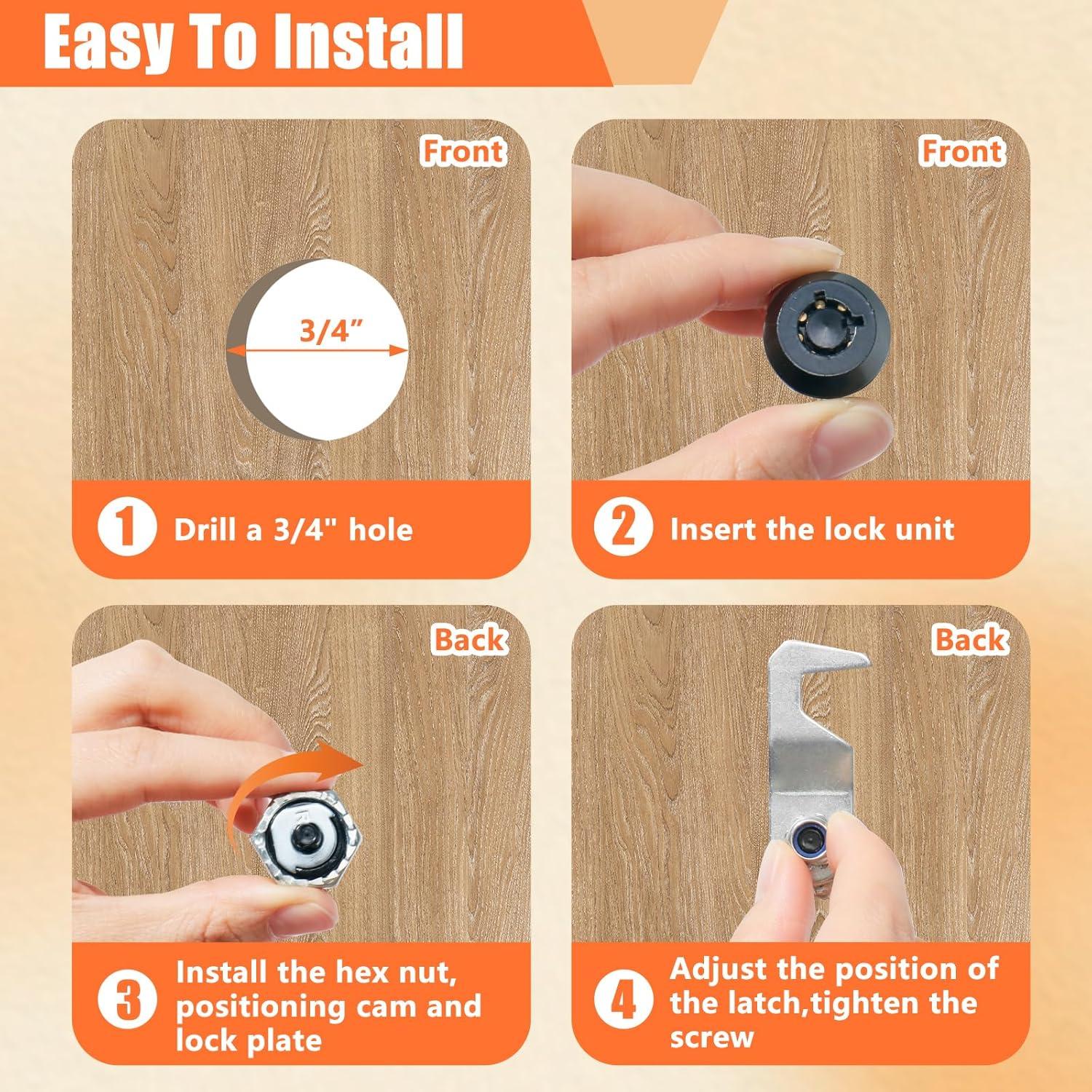 Cerraduras de Caja de Herramientas KOVOSCH - 2 Piezas, Zinc