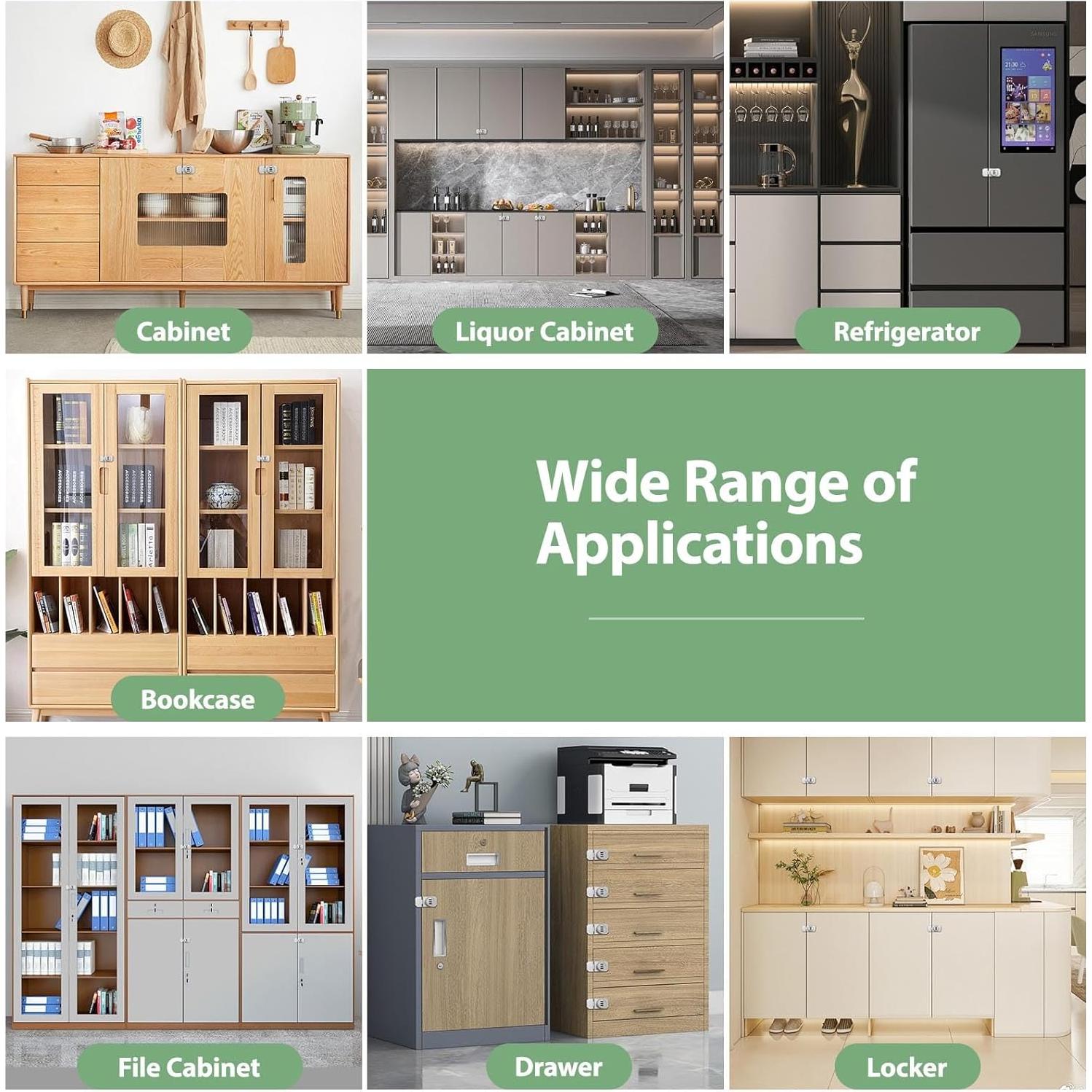 Cerradura de Combinación YogePote para Gabinete Adhesiva 3 Dígitos