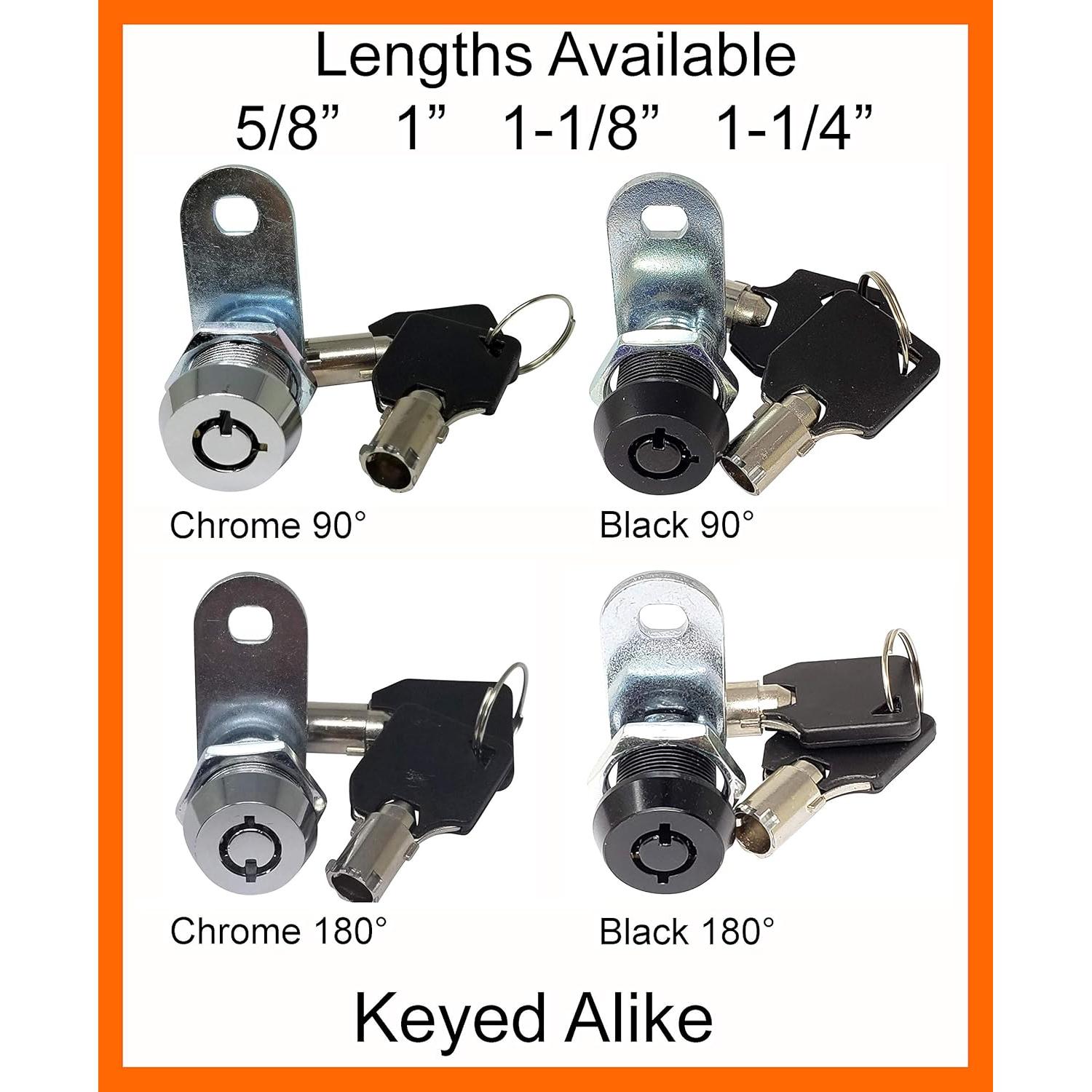 Cerradura de Cam Tubular Admiral Locks Cromo Paquete de 2