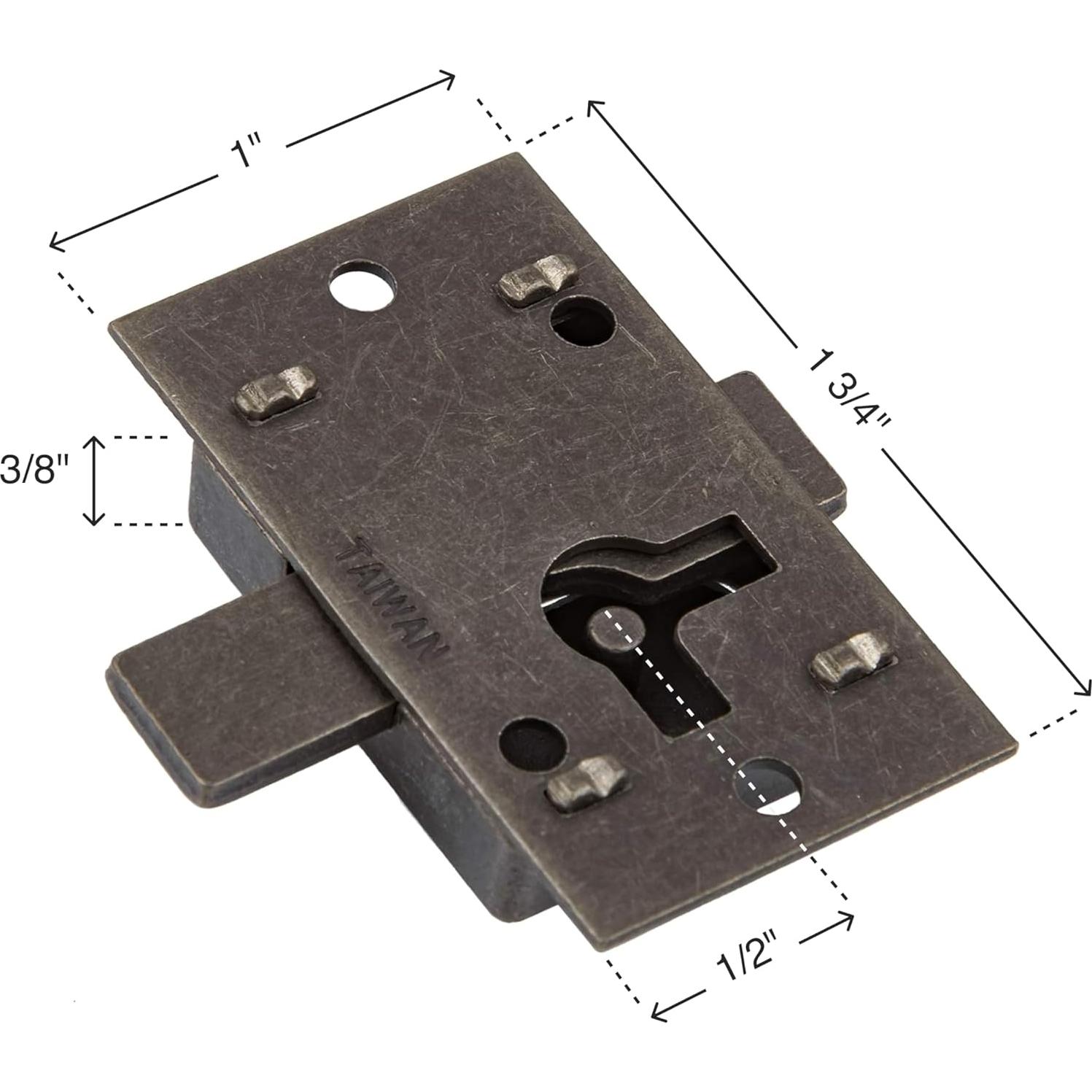 Candado de bronce antiguo UNIQANTIQ para gabinete con llave
