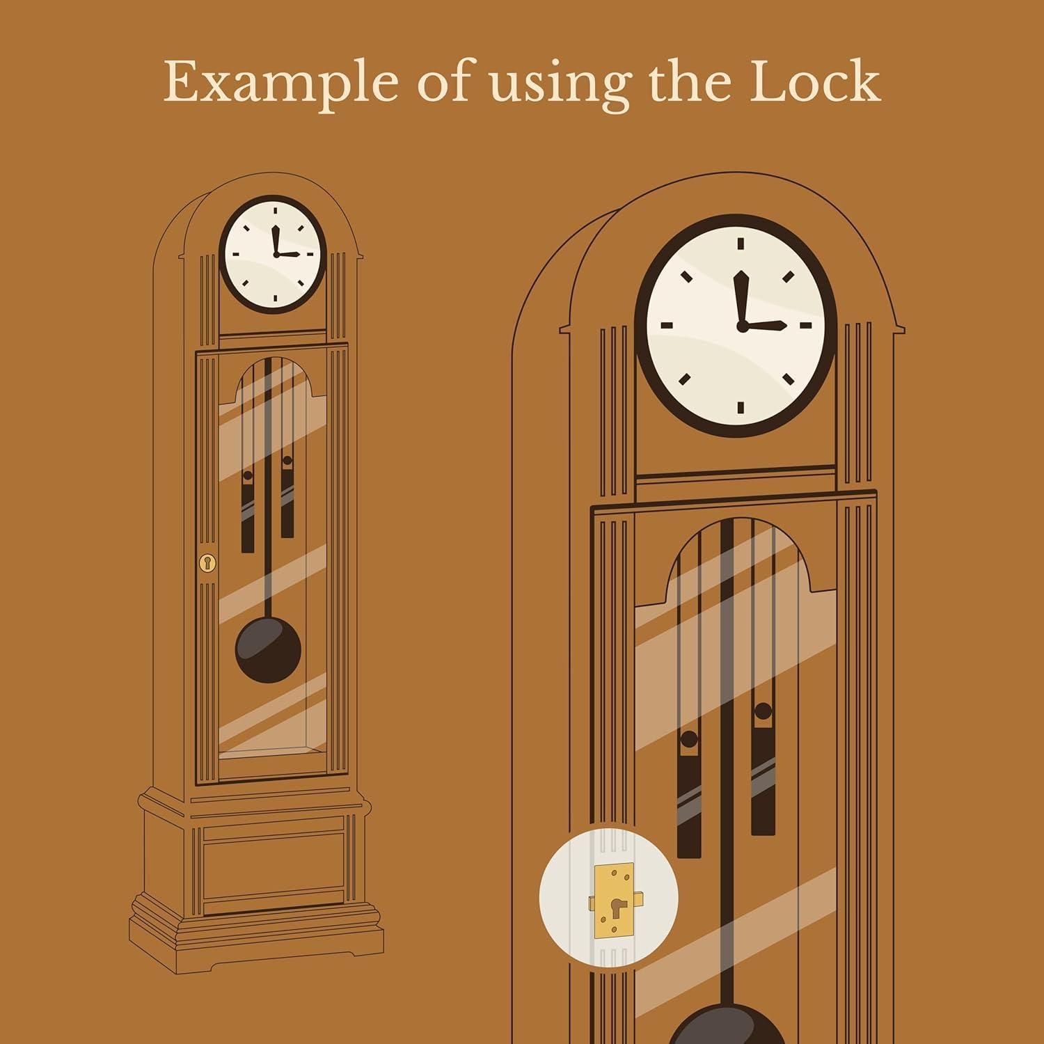 Candado de bronce antiguo UNIQANTIQ para gabinete con llave