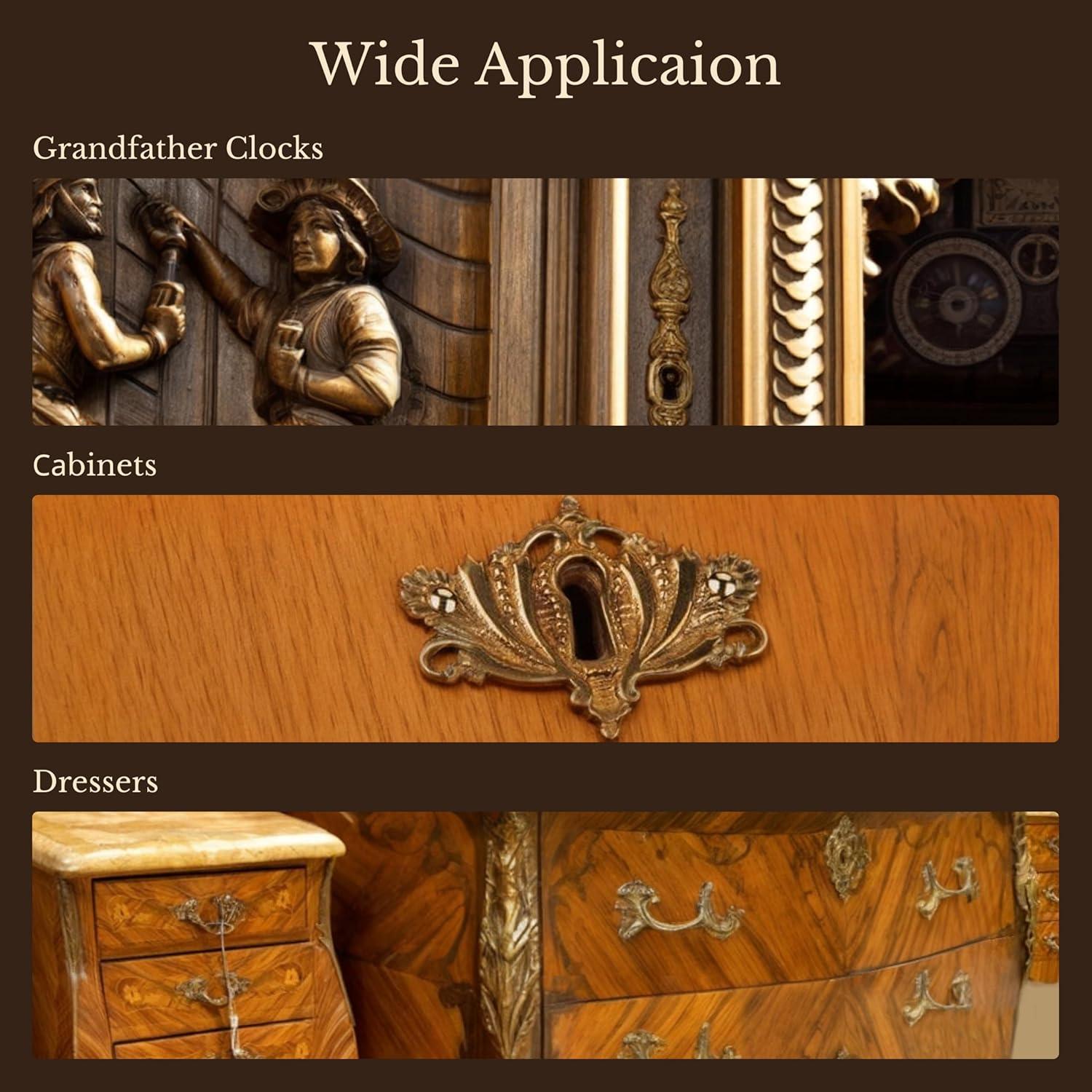 Candado de bronce antiguo UNIQANTIQ para gabinete con llave