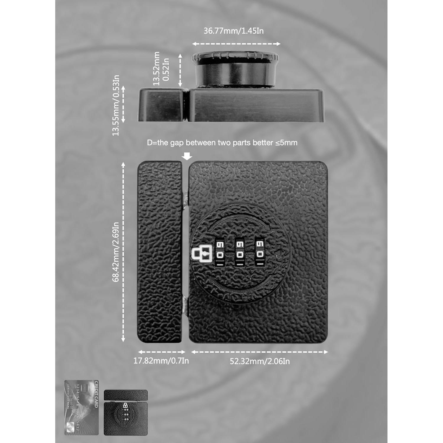 Cerradura de Combinación MAITALO para Gabinete Negro 3 Dígitos