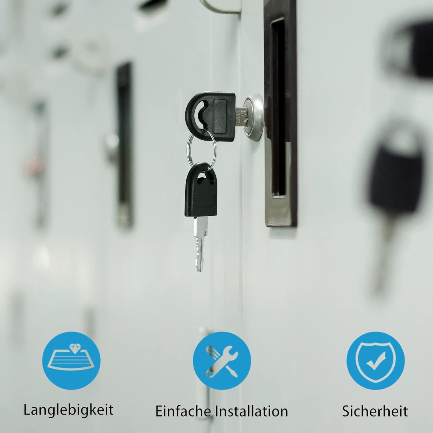 Cerraduras de cilindro con llave HexinYigjly - 6 Piezas 16mm