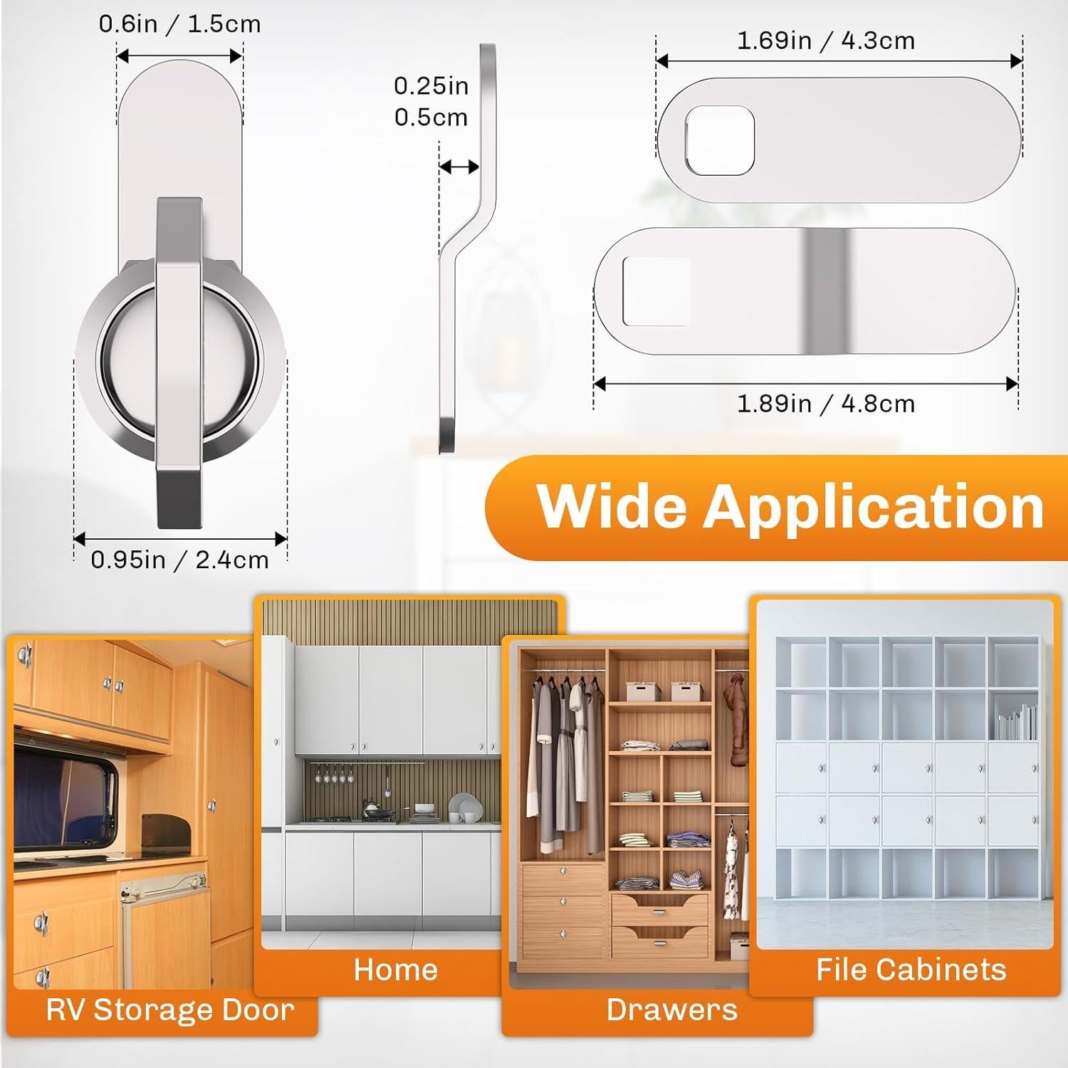 Juego de Cerraduras de Cam Offset WELLUCK 5 Piezas 16mm