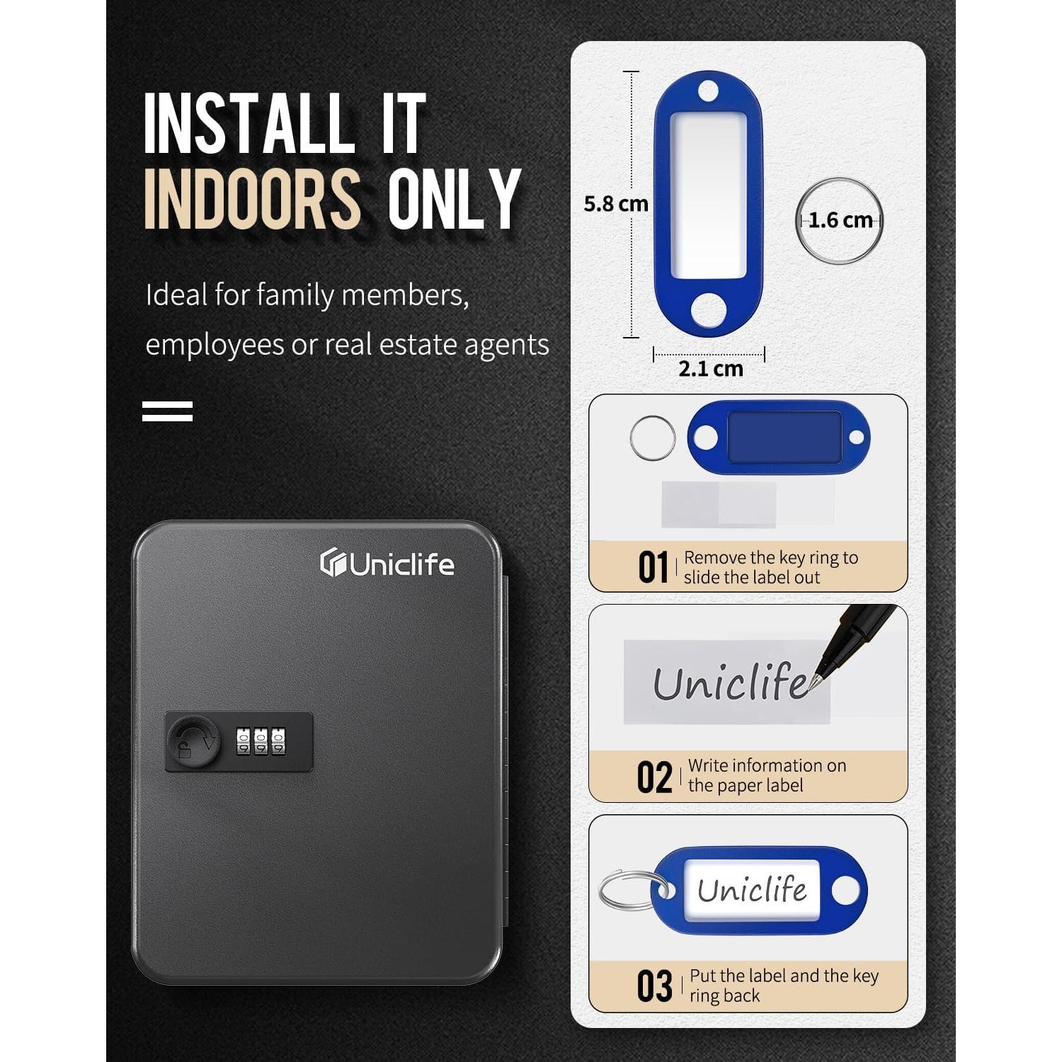 Gabinete de Llaves Uniclife 20 Posiciones con Cerradura Combinada