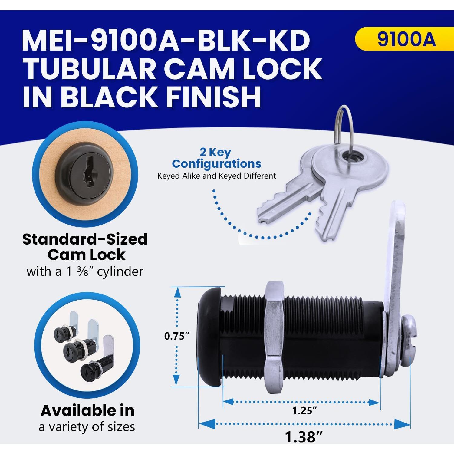 Cerradura de Tambor de Disco FJM Security 9100A Negra