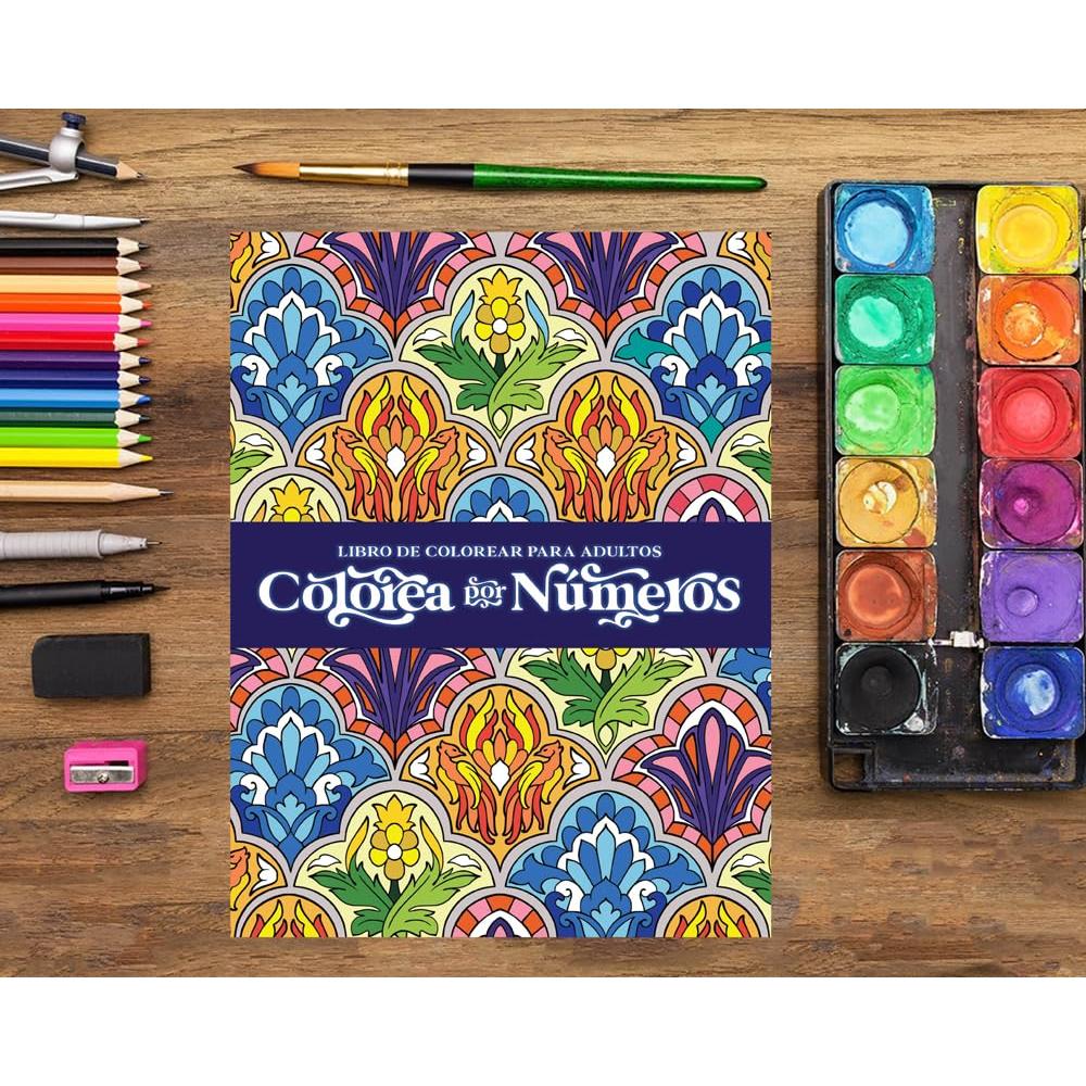 Libro de colorear para adultos: Colorea por números - mandalas y patrones (Spanish Edition)