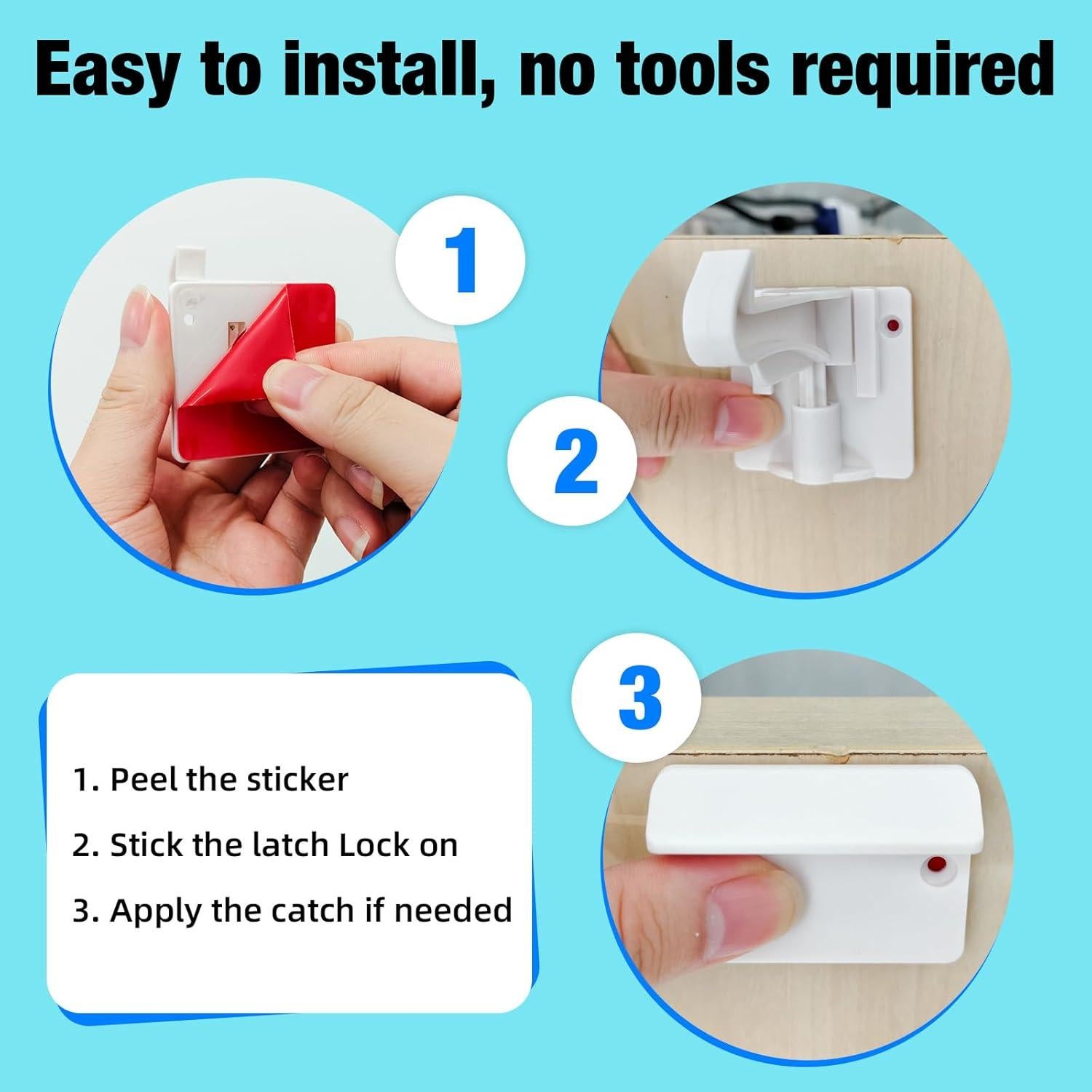 Cerraduras de Gabinete TOWODE Seguridad Infantil Paquete 10