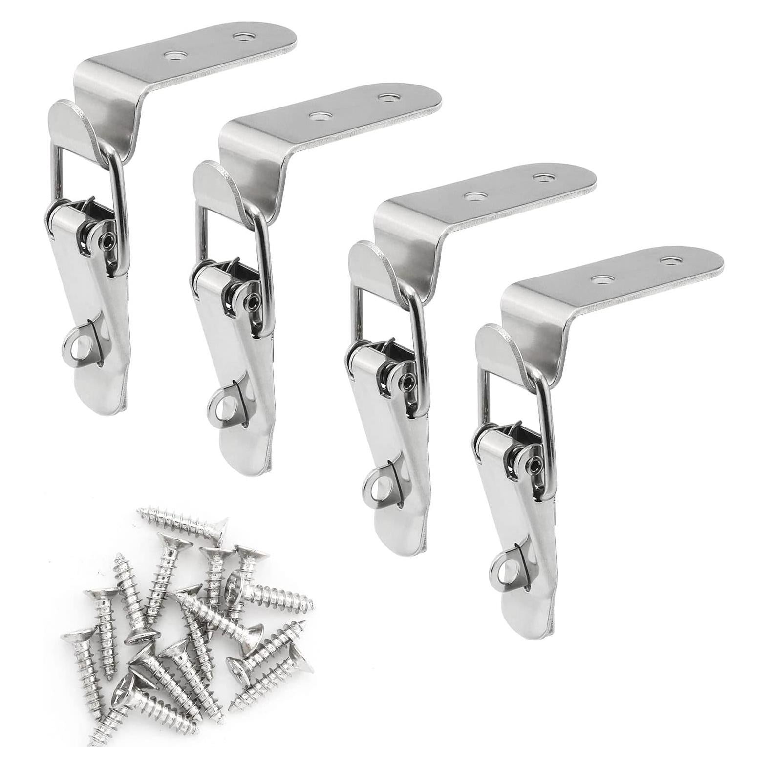 4 Cerraduras de Capó de Acero Inoxidable 90 Grados ITROLLE