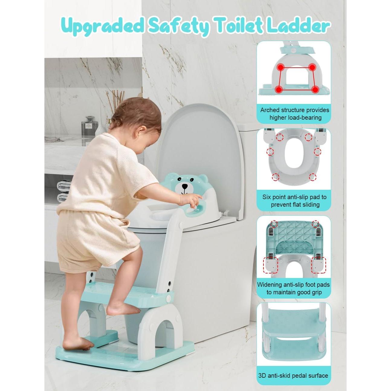 Asiento de Entrenamiento para Baño Bonbay Azul Cielo 2 en 1